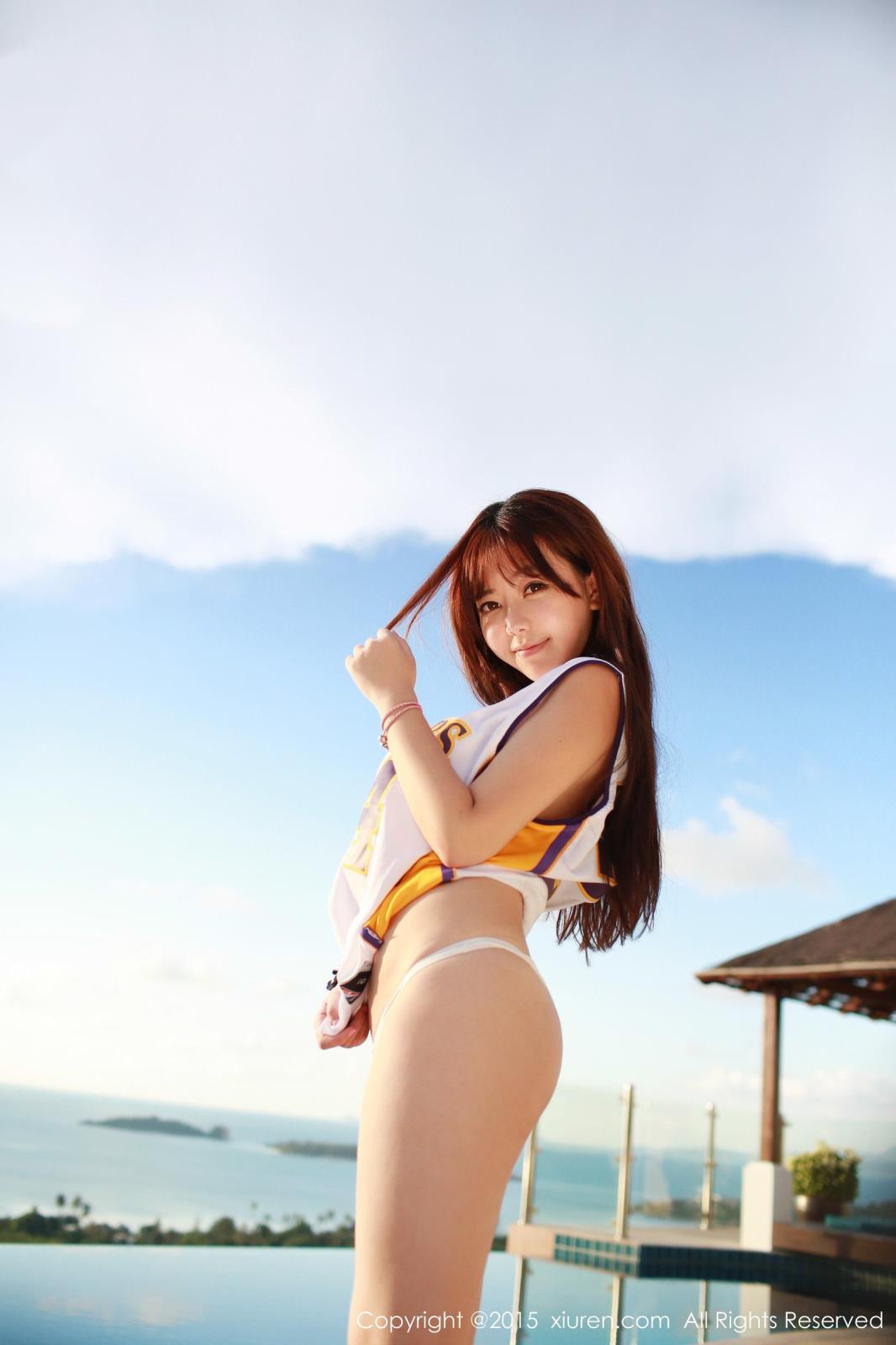篮球宝贝刘飞儿Faye科比篮球服胶带束缚巨乳套图