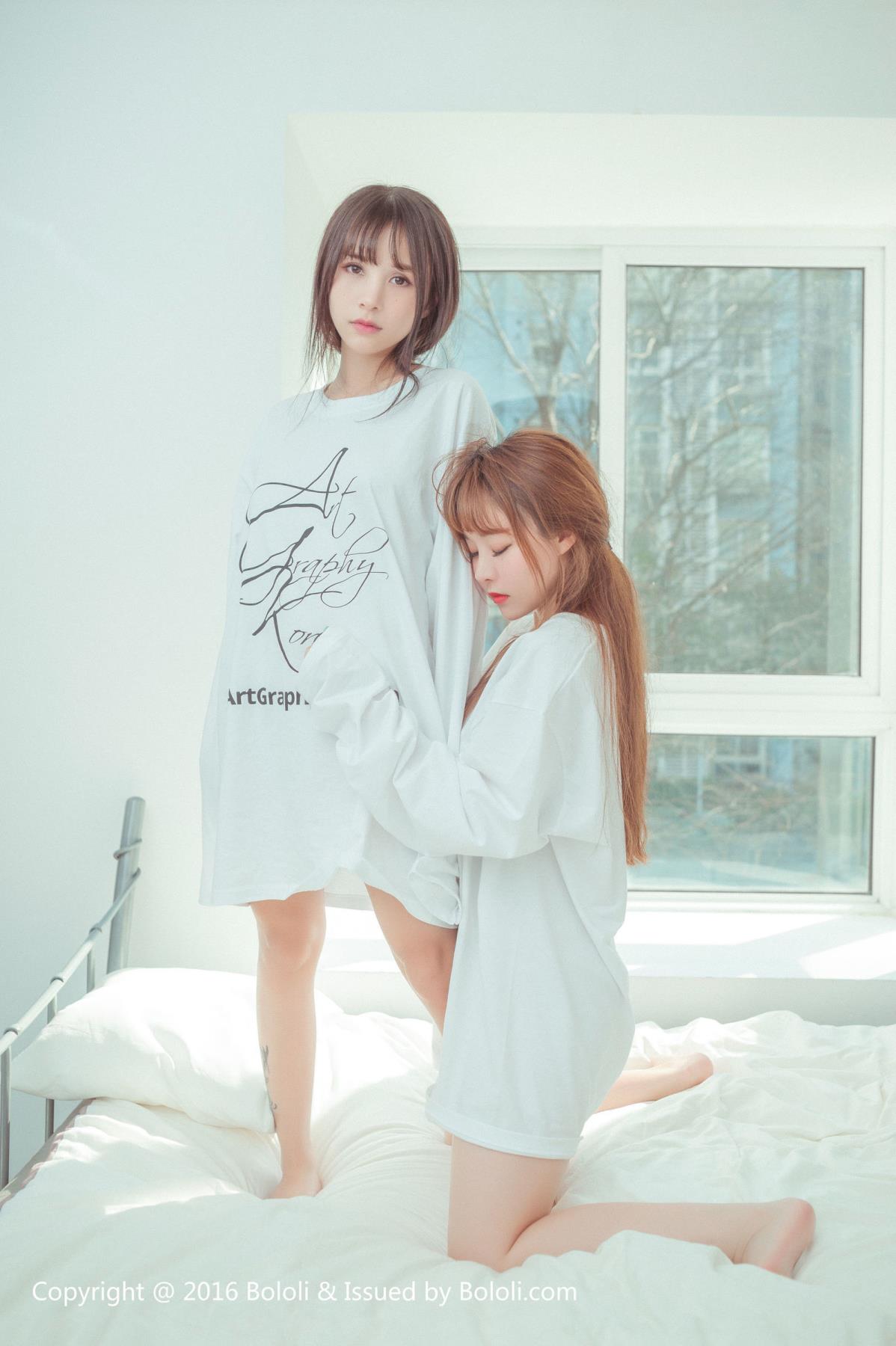 波萝社姐妹花柳侑绮/夏美酱超大尺度丝袜美腿写真