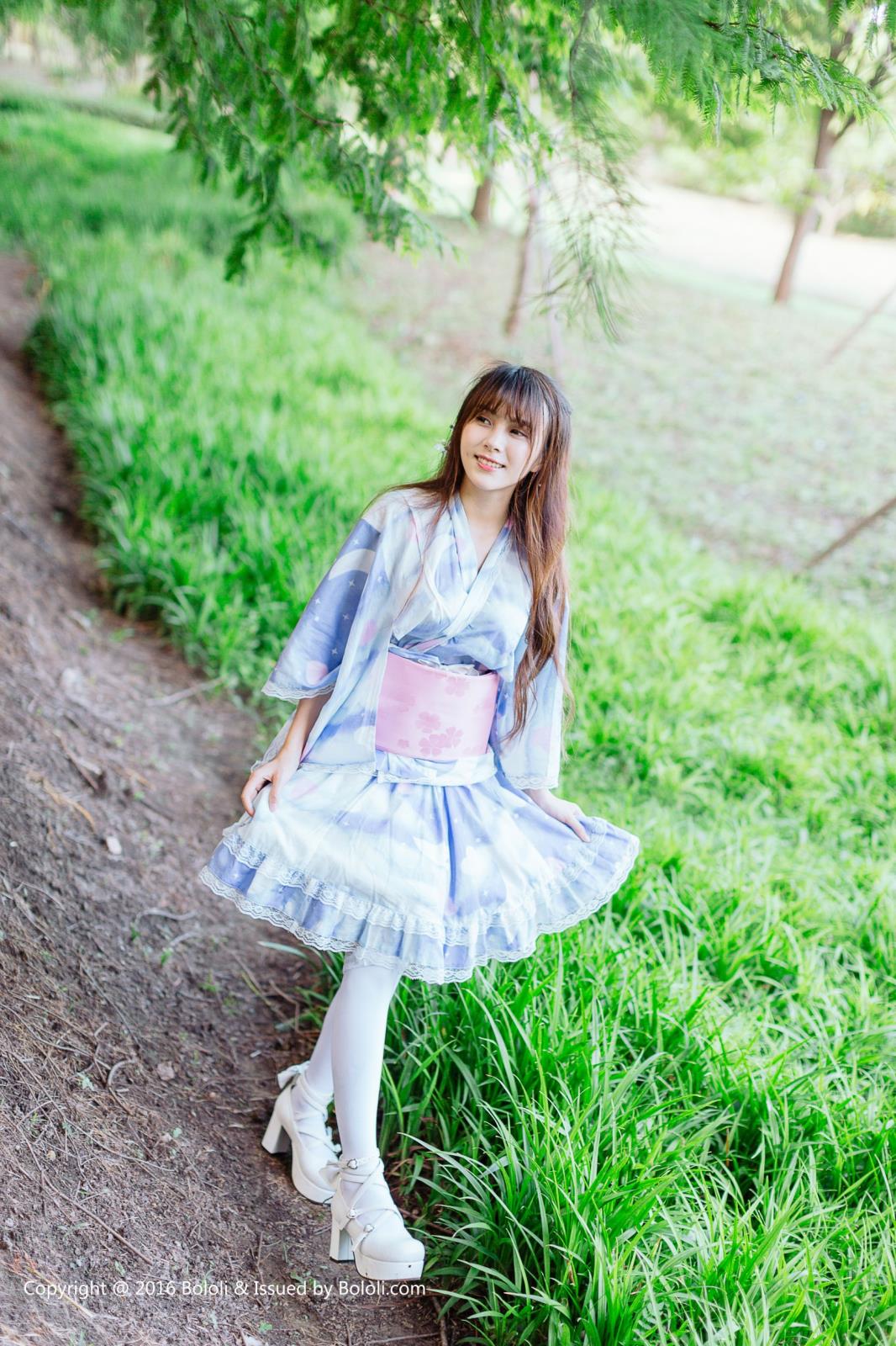性感女神夏美酱夏日浴衣清新唯美写真