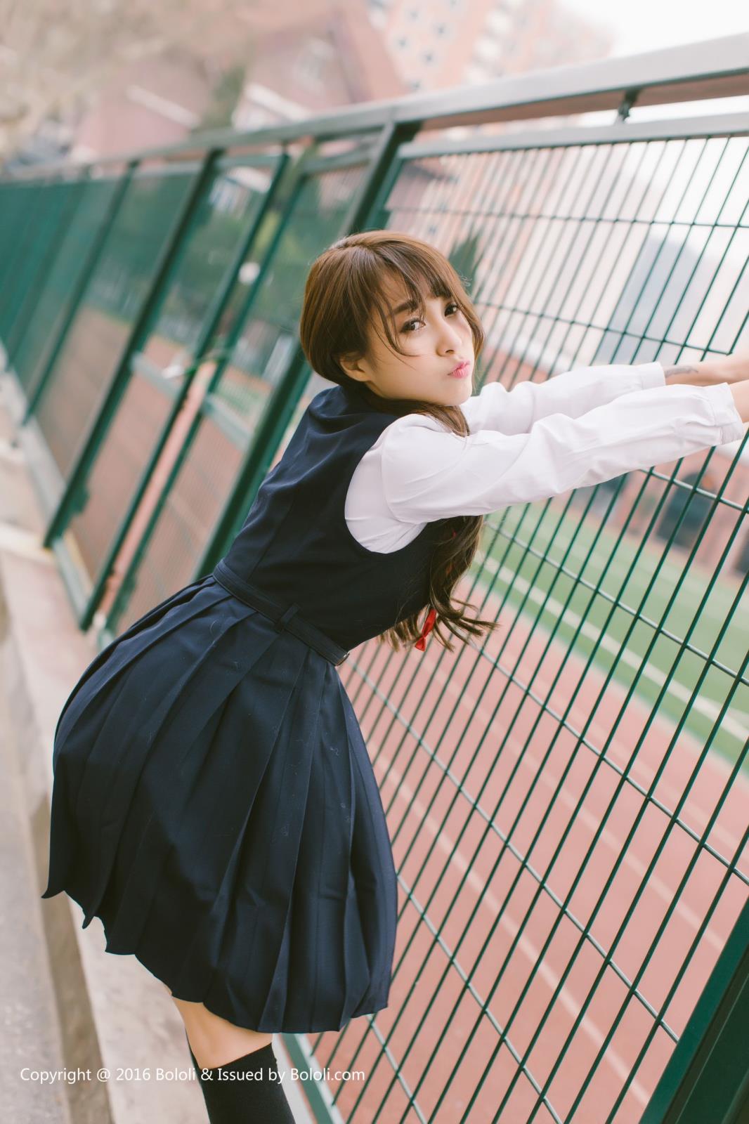 [BoLoli波萝社] 清纯美女夏美酱洛丽塔学生装制服诱惑