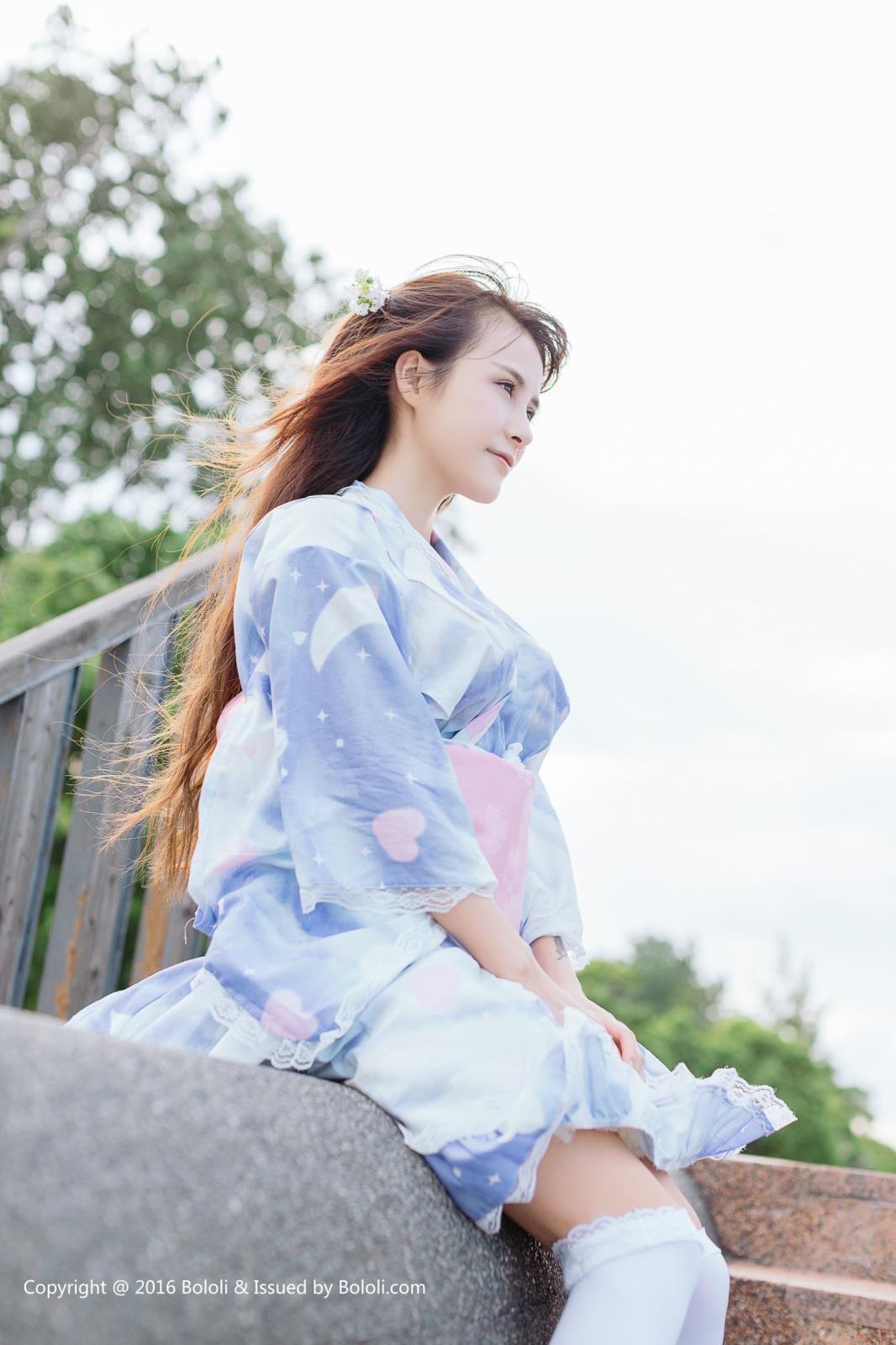 性感女神夏美酱夏日浴衣清新唯美写真