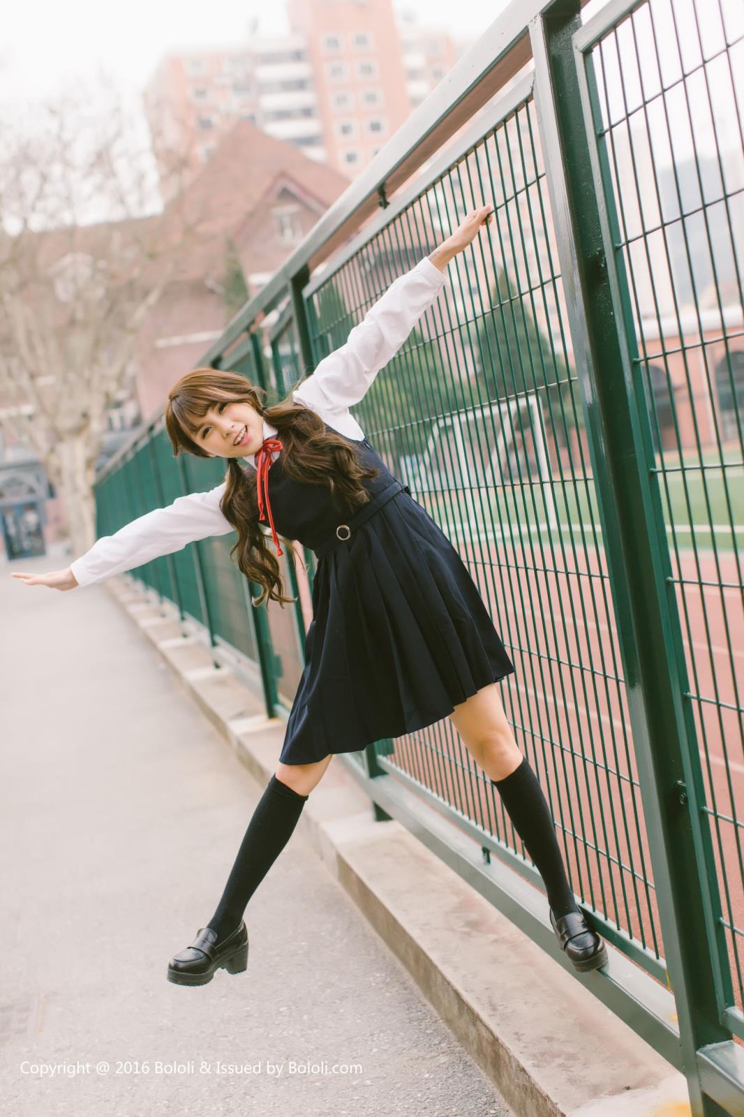 [BoLoli波萝社] 清纯美女夏美酱洛丽塔学生装制服诱惑