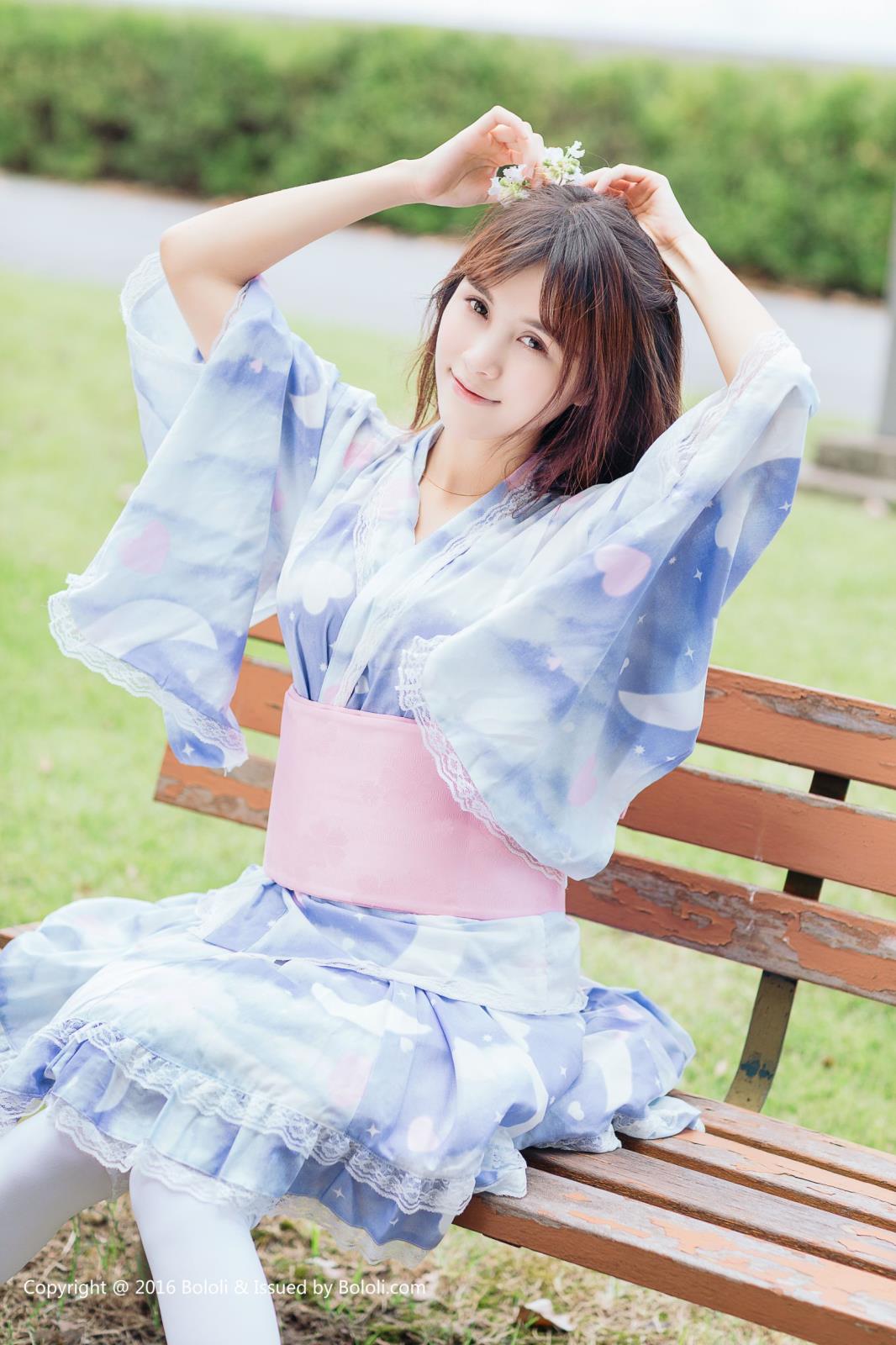 性感女神夏美酱夏日浴衣清新唯美写真