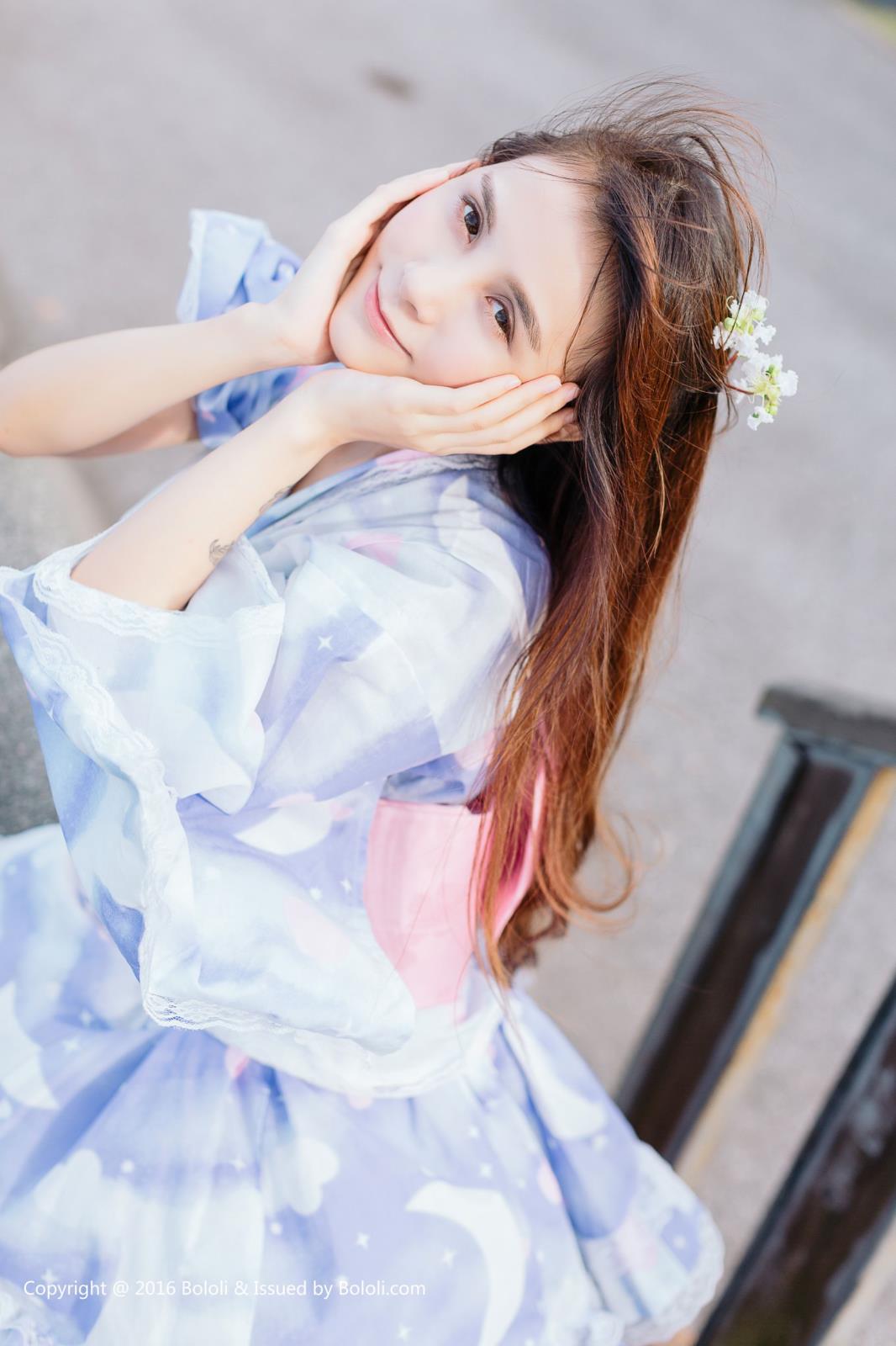 性感女神夏美酱夏日浴衣清新唯美写真