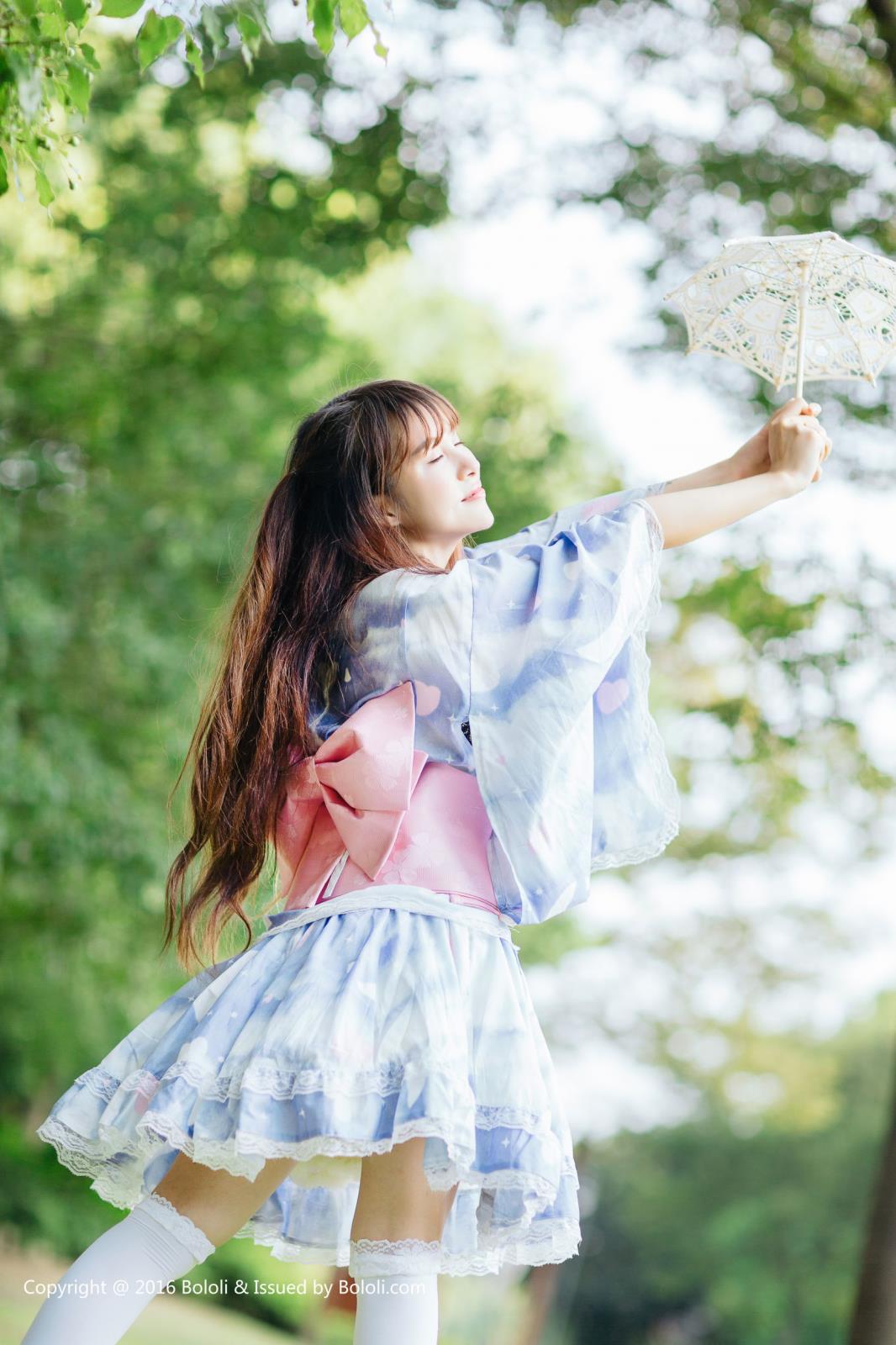 性感女神夏美酱夏日浴衣清新唯美写真