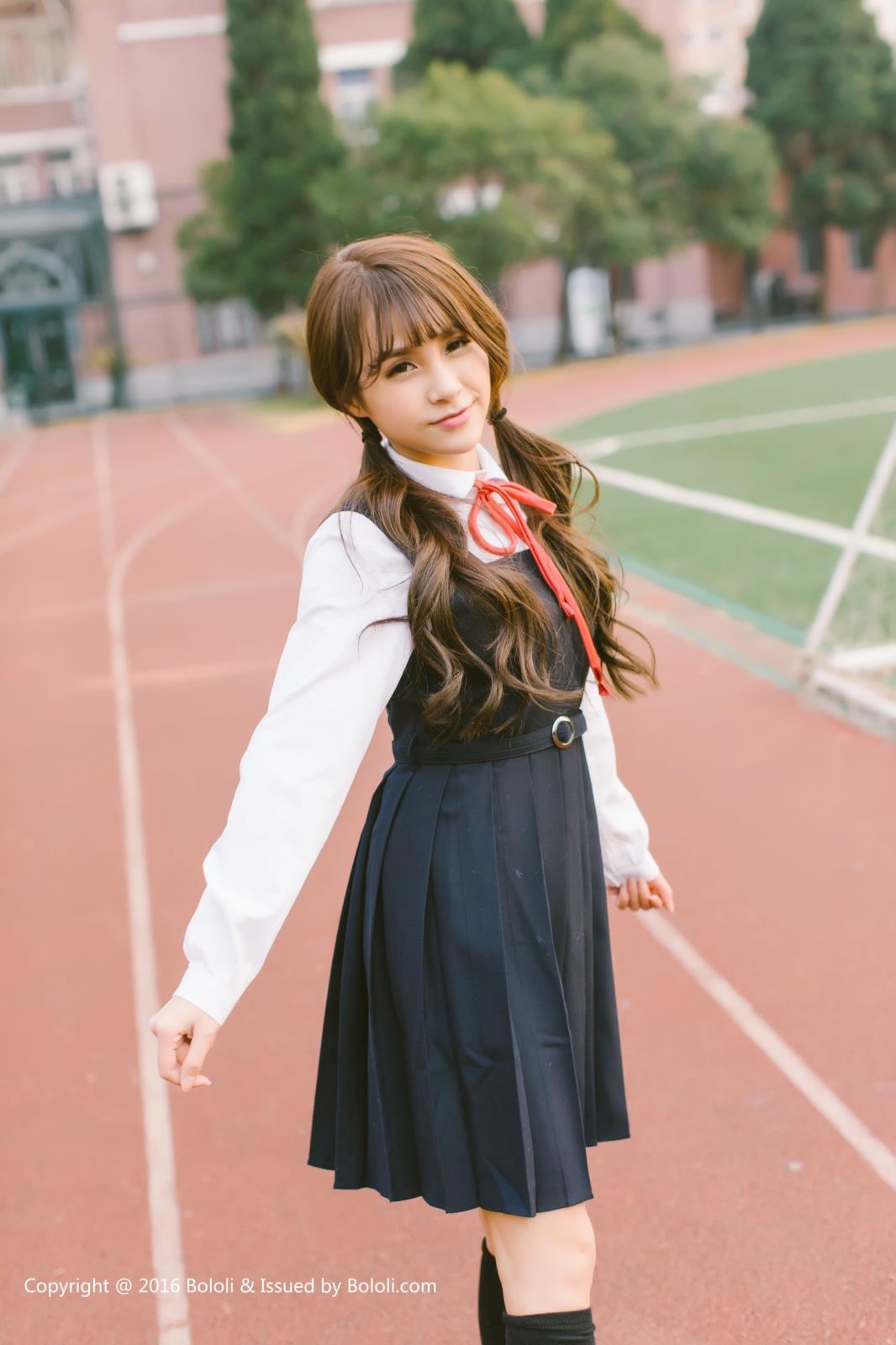 [BoLoli波萝社] 清纯美女夏美酱洛丽塔学生装制服诱惑
