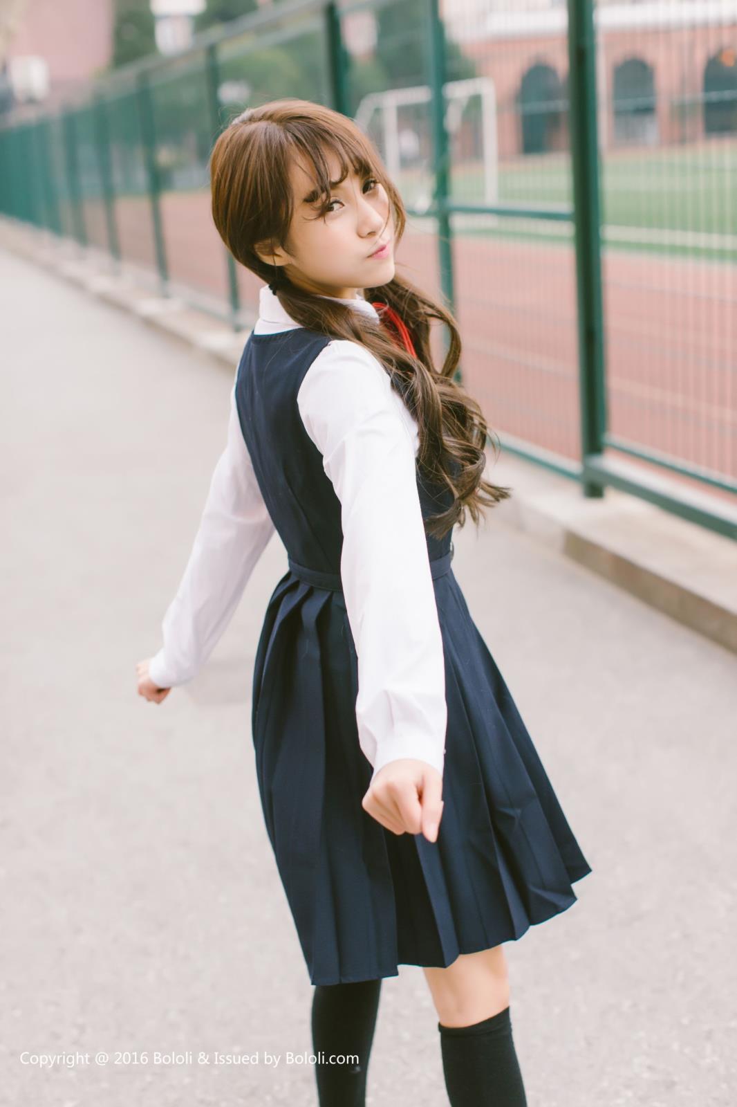 [BoLoli波萝社] 清纯美女夏美酱洛丽塔学生装制服诱惑