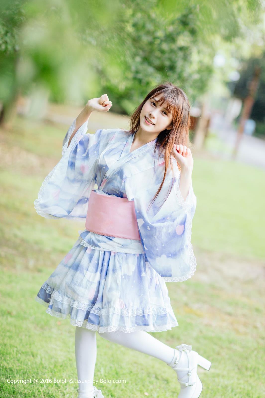 性感女神夏美酱夏日浴衣清新唯美写真