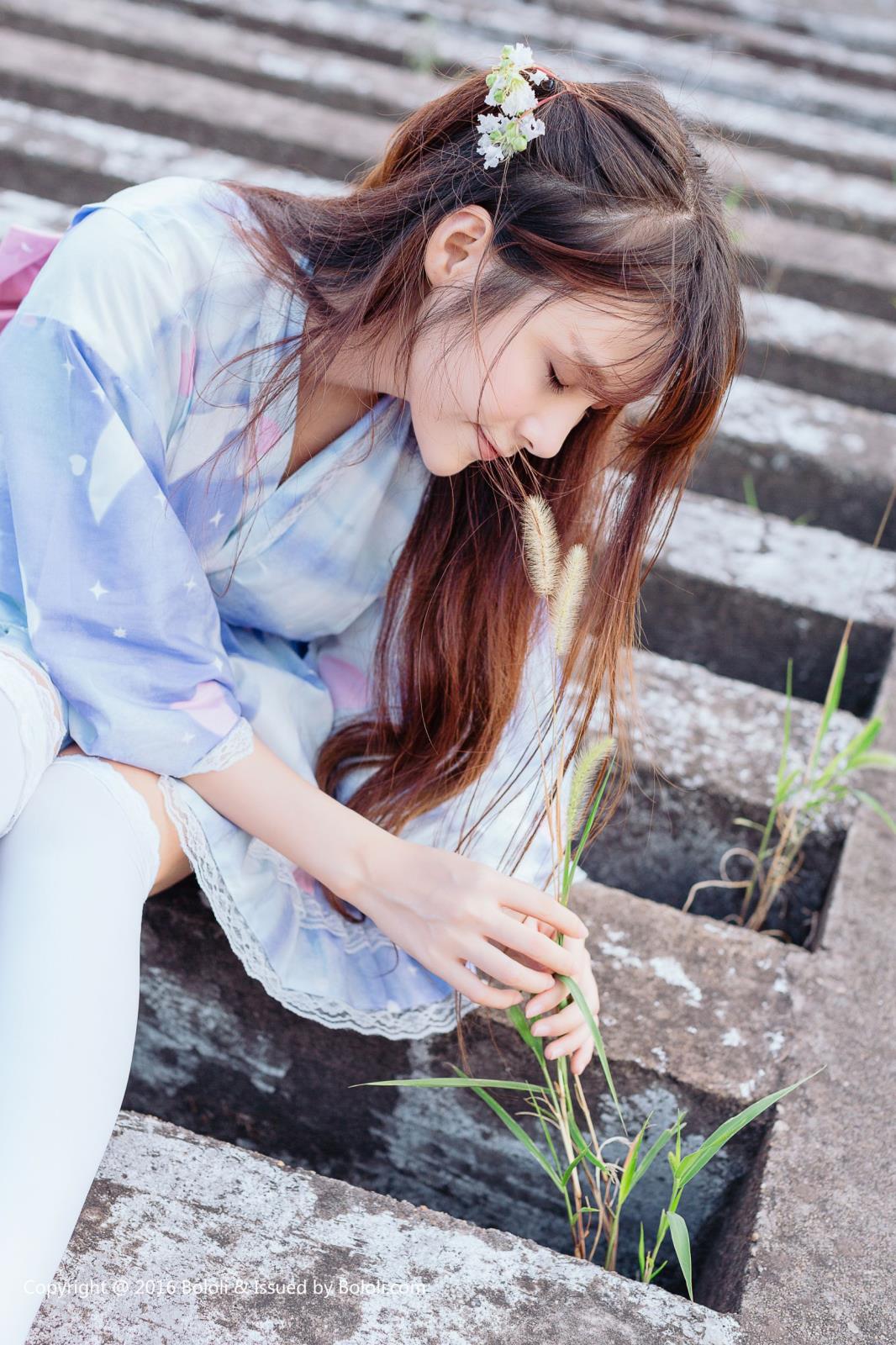 性感女神夏美酱夏日浴衣清新唯美写真