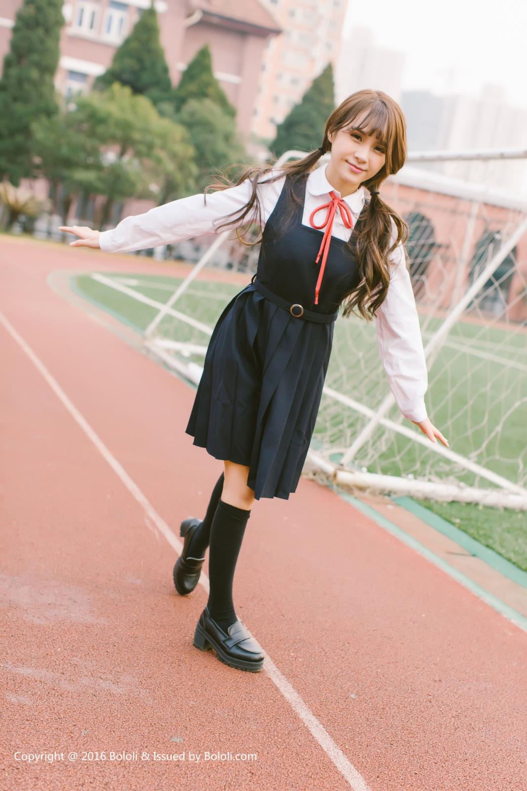 [BoLoli波萝社] 清纯美女夏美酱洛丽塔学生装制服诱惑