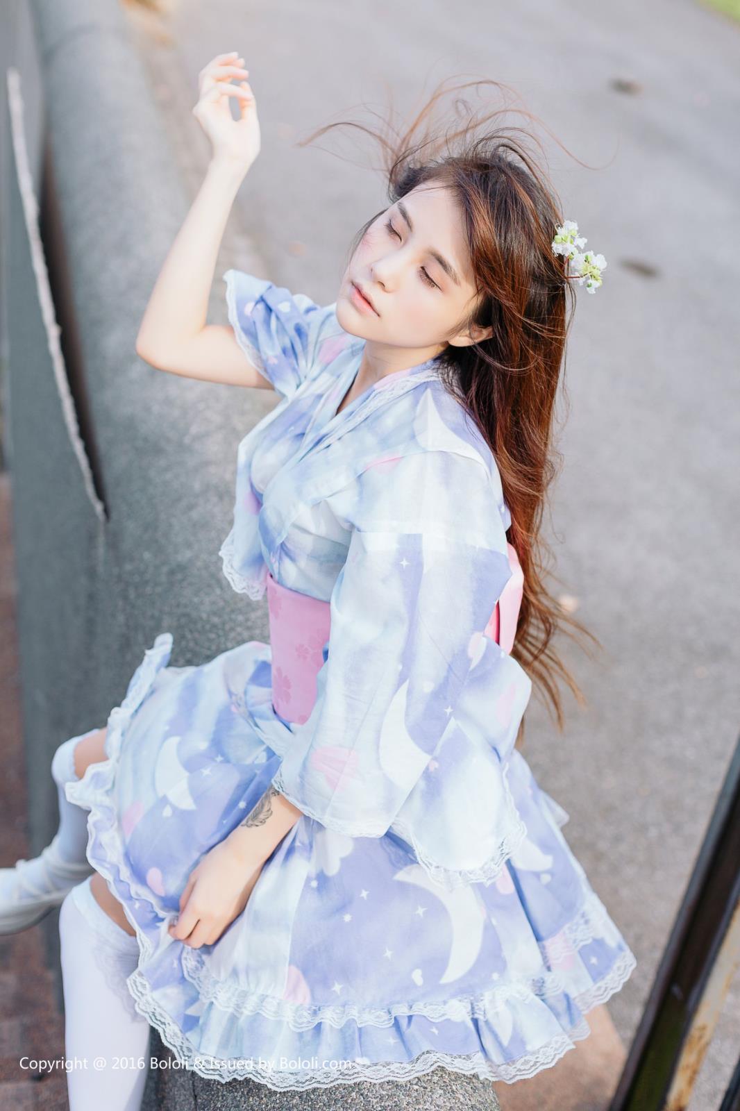性感女神夏美酱夏日浴衣清新唯美写真