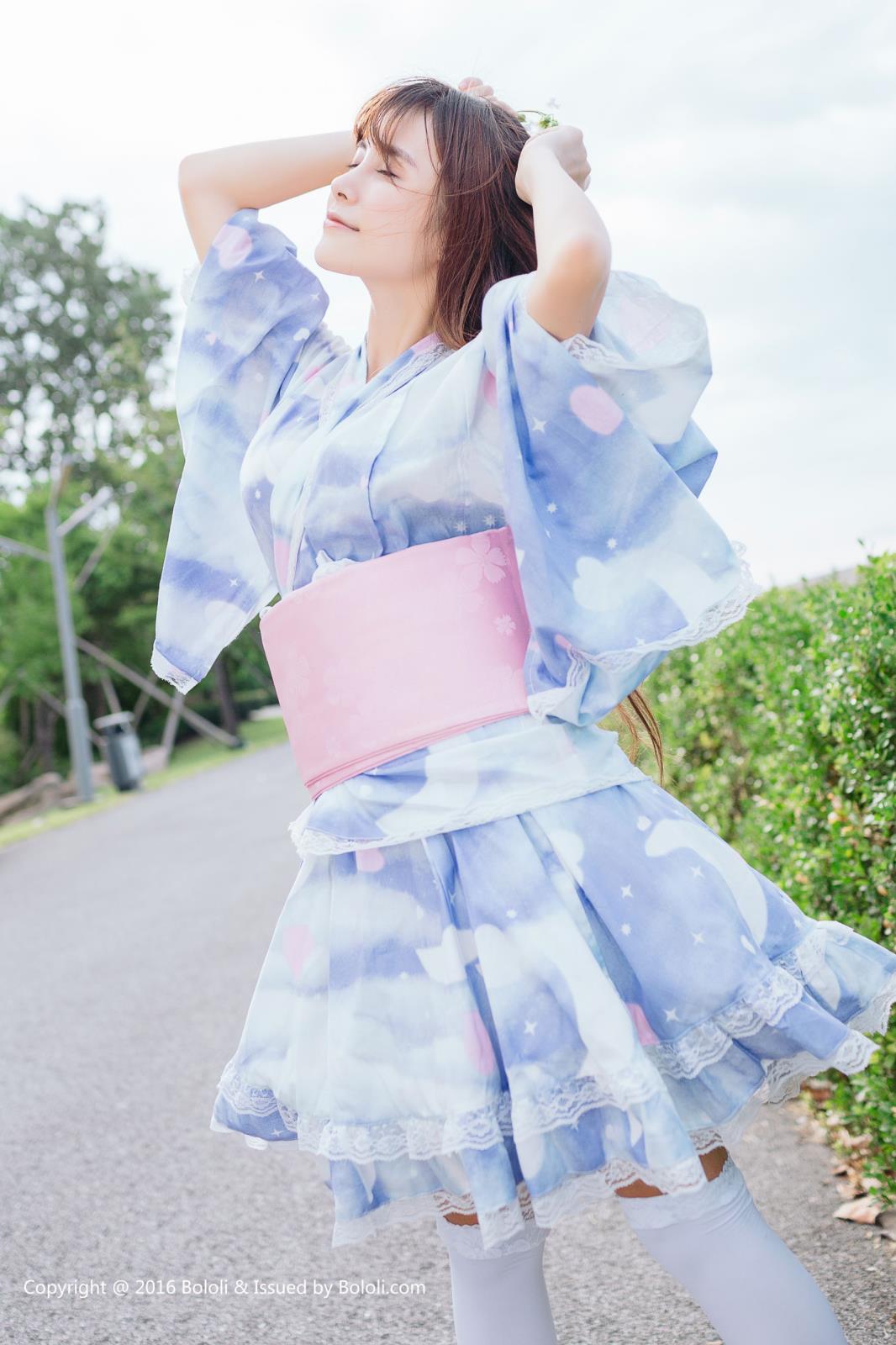 性感女神夏美酱夏日浴衣清新唯美写真