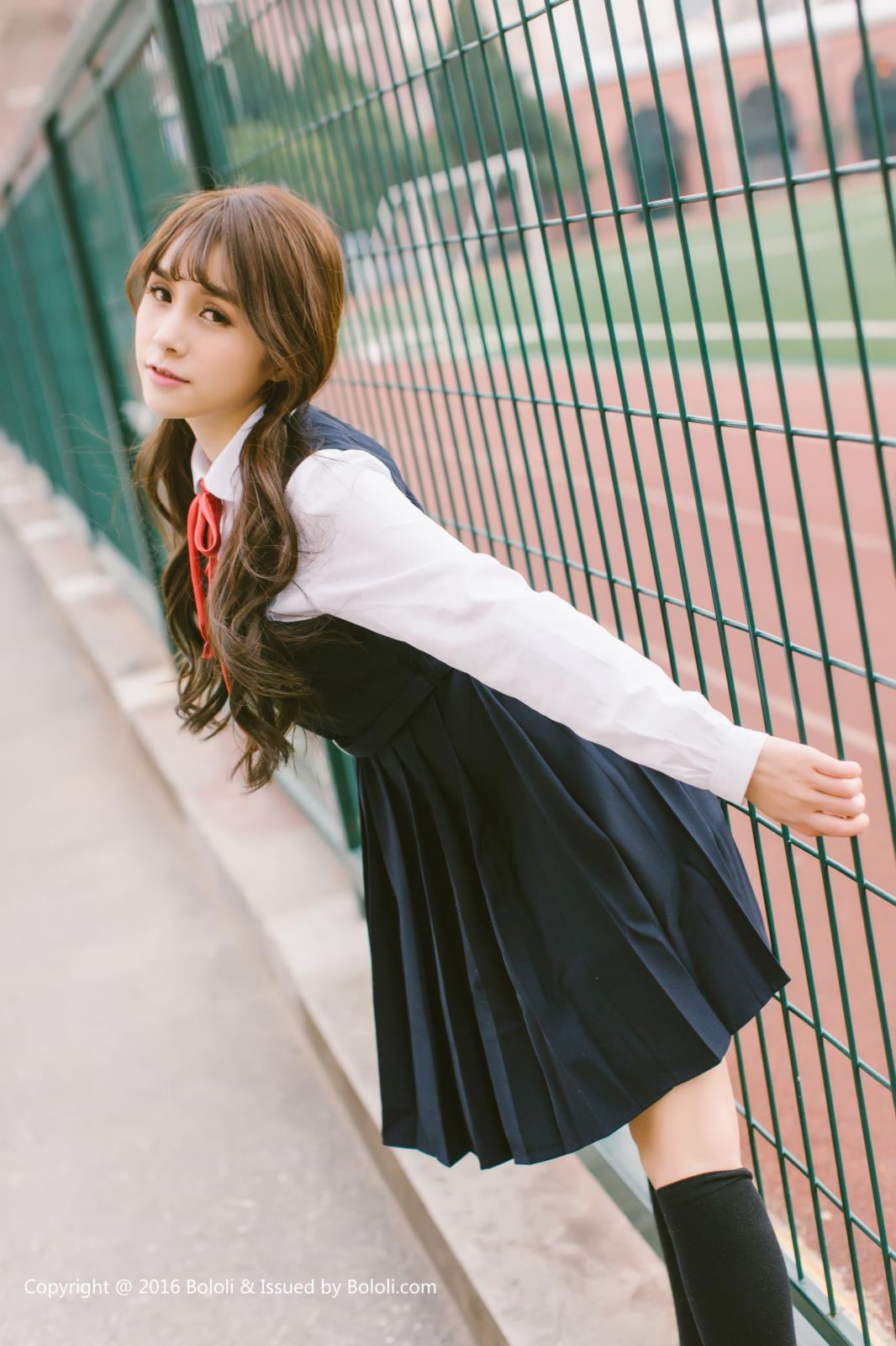 [BoLoli波萝社] 清纯美女夏美酱洛丽塔学生装制服诱惑