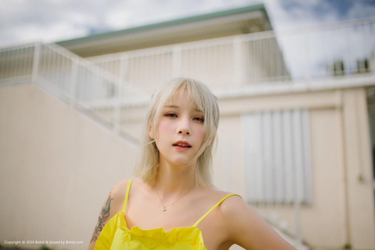 [BoLoli波萝社] 性感美女夏美酱连体针织衣波涛胸汹诱人写真