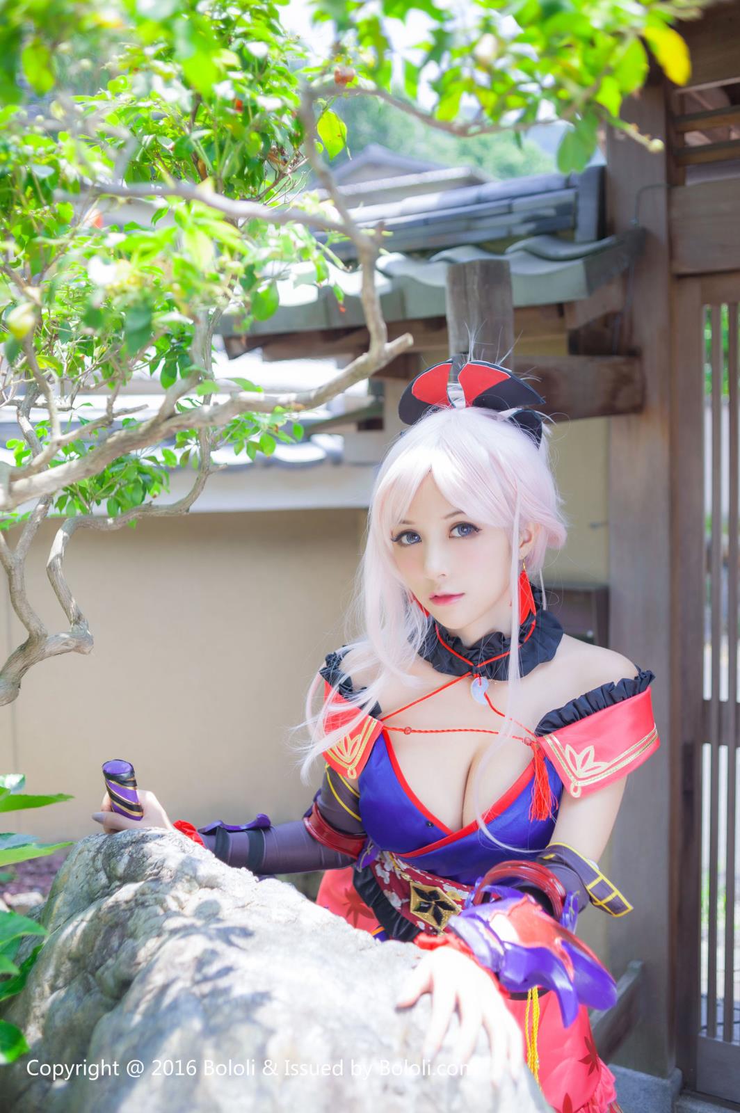 COSer夏美酱古典风COSPLAY宫本武藏露爆乳福利
