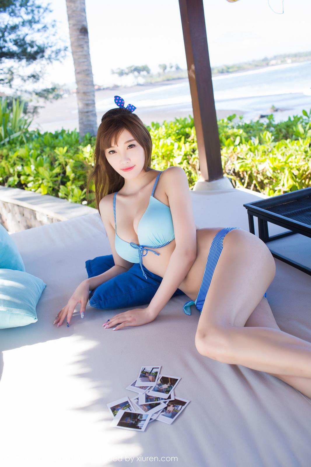 性感美女嫩模sugar小甜心CC内衣诱惑巴厘岛旅拍