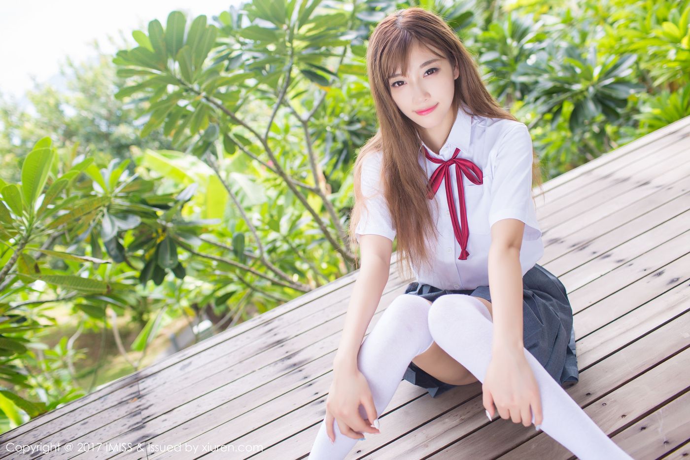 甜美女神杨晨晨sugar室外校服内衣制服诱惑苏梅岛旅拍