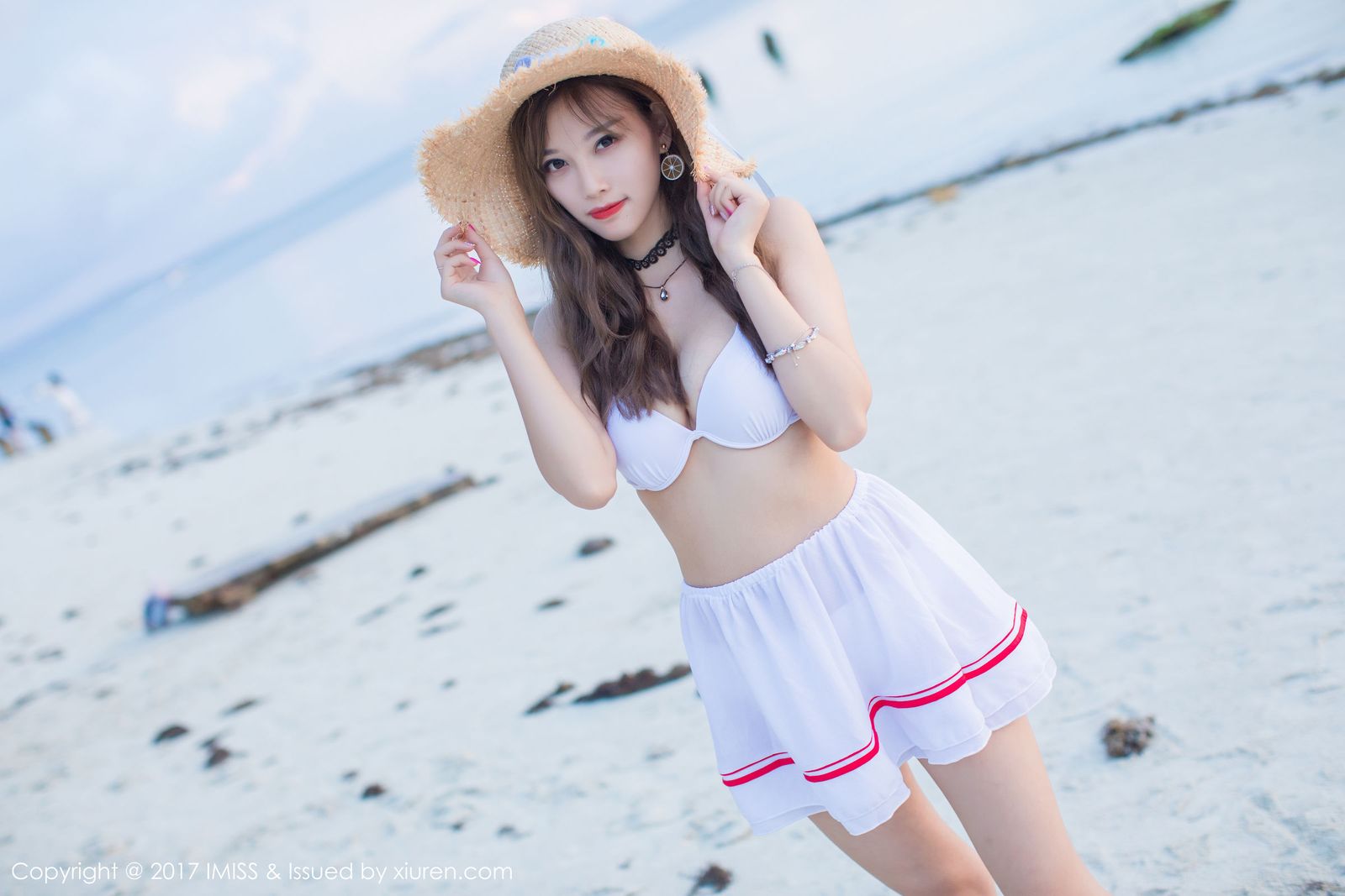 香车美女杨晨晨sugar阳光沙滩比基尼塞班旅拍