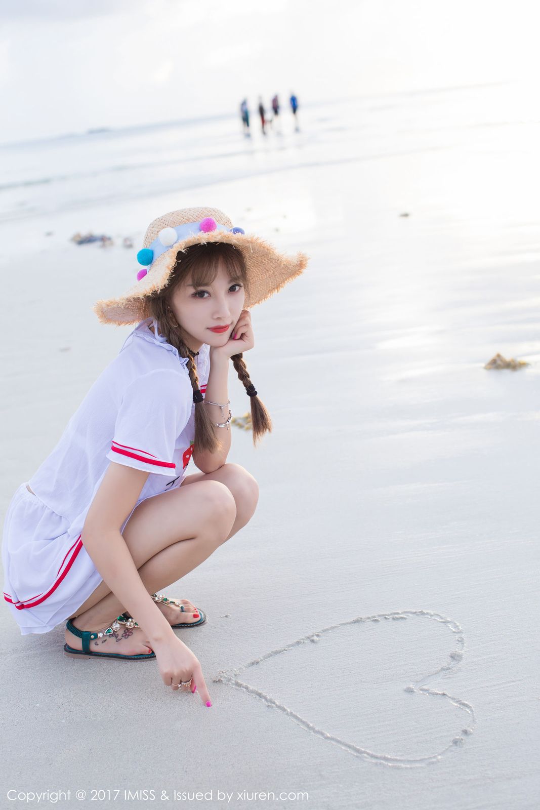 香车美女杨晨晨sugar阳光沙滩比基尼塞班旅拍