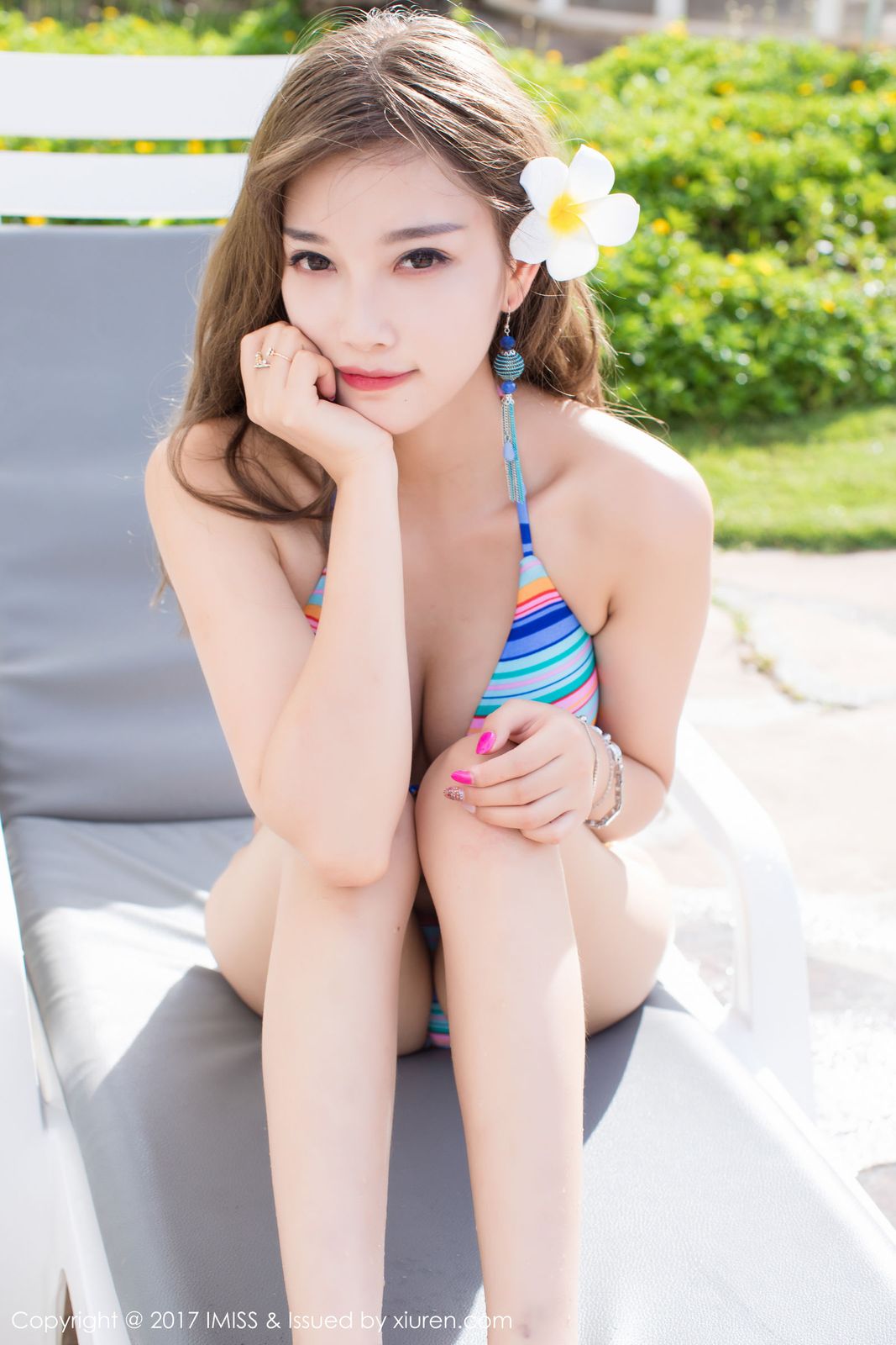甜美女神杨晨晨sugar比基尼丝袜美腿内衣诱惑塞班岛旅拍