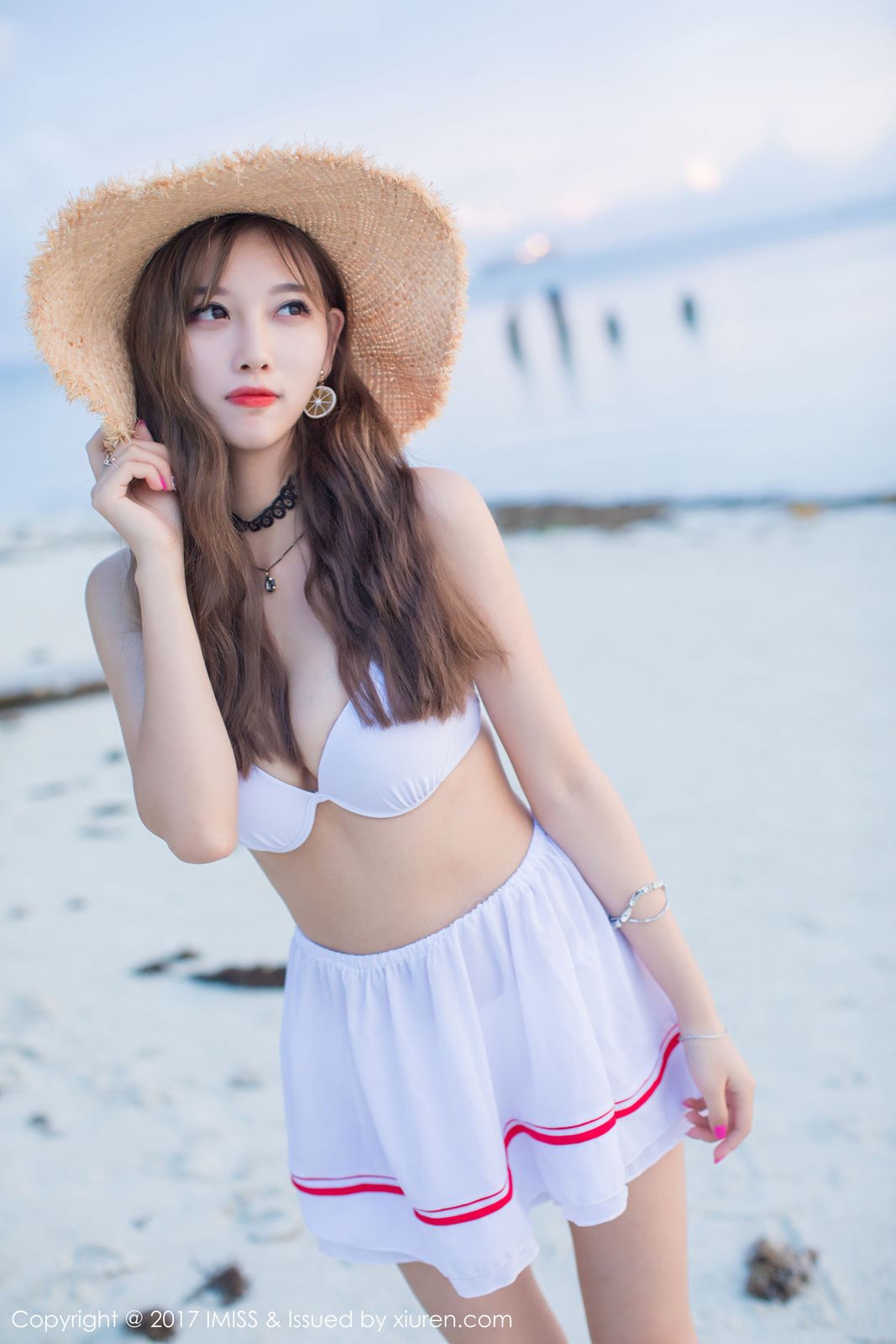 香车美女杨晨晨sugar阳光沙滩比基尼塞班旅拍