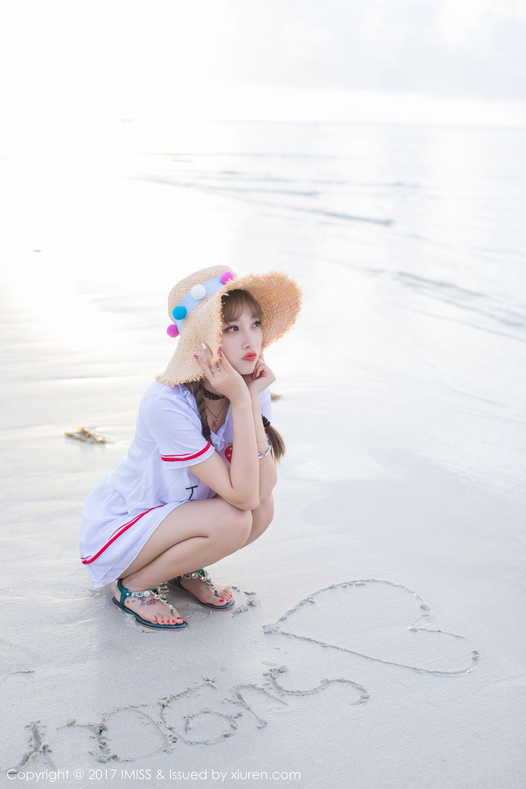 香车美女杨晨晨sugar阳光沙滩比基尼塞班旅拍