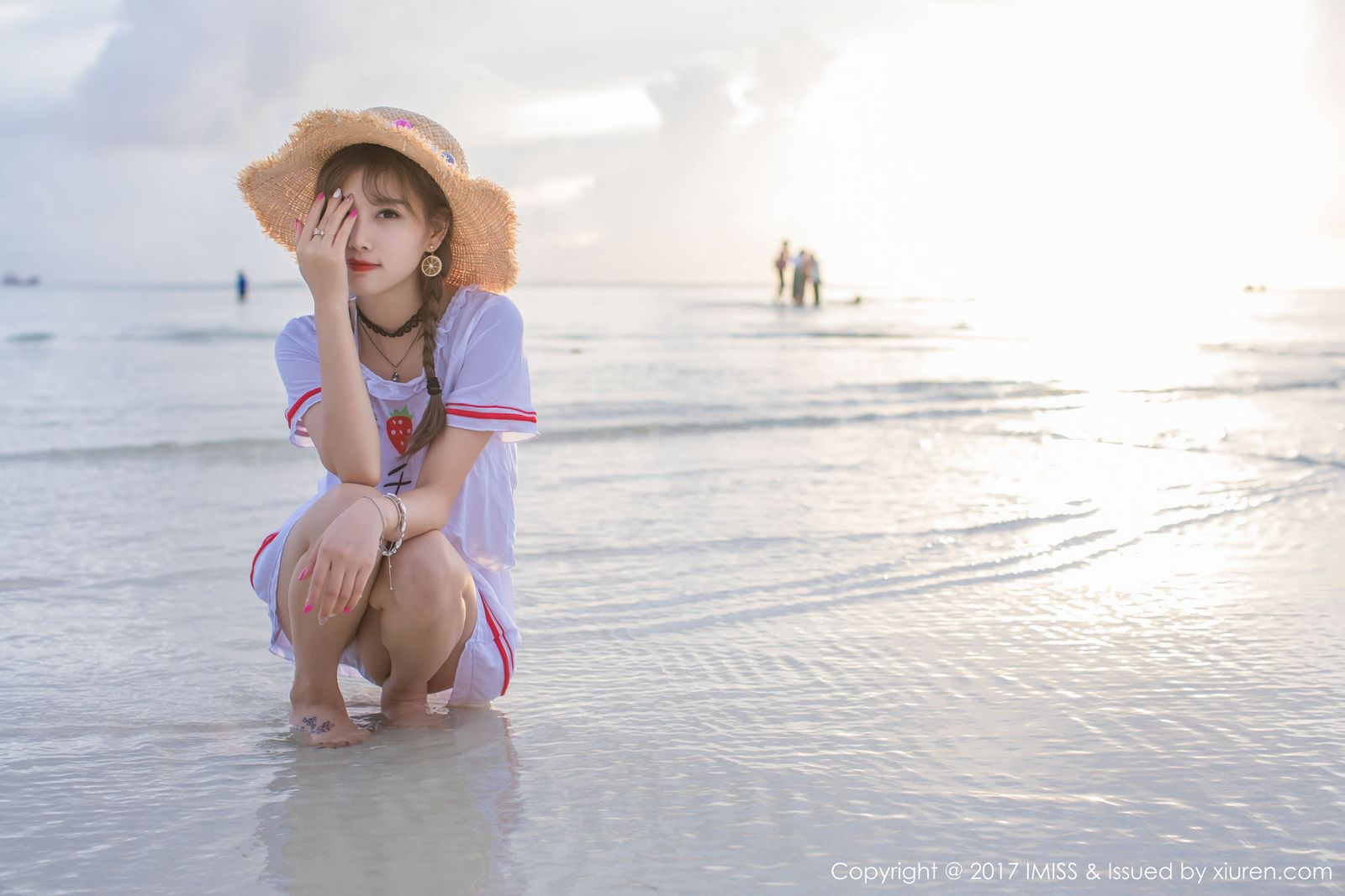 香车美女杨晨晨sugar阳光沙滩比基尼塞班旅拍