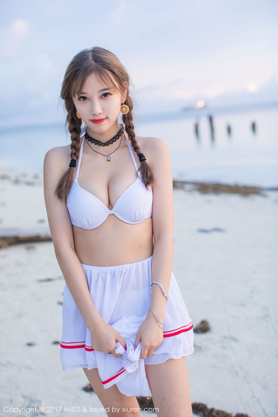 香车美女杨晨晨sugar阳光沙滩比基尼塞班旅拍