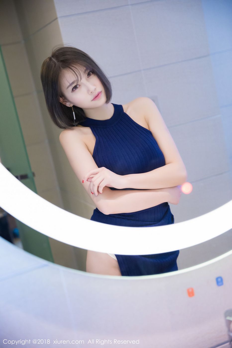 性感女神杨晨晨sugar蓝色礼服白衬衫内衣诱惑撩人写真