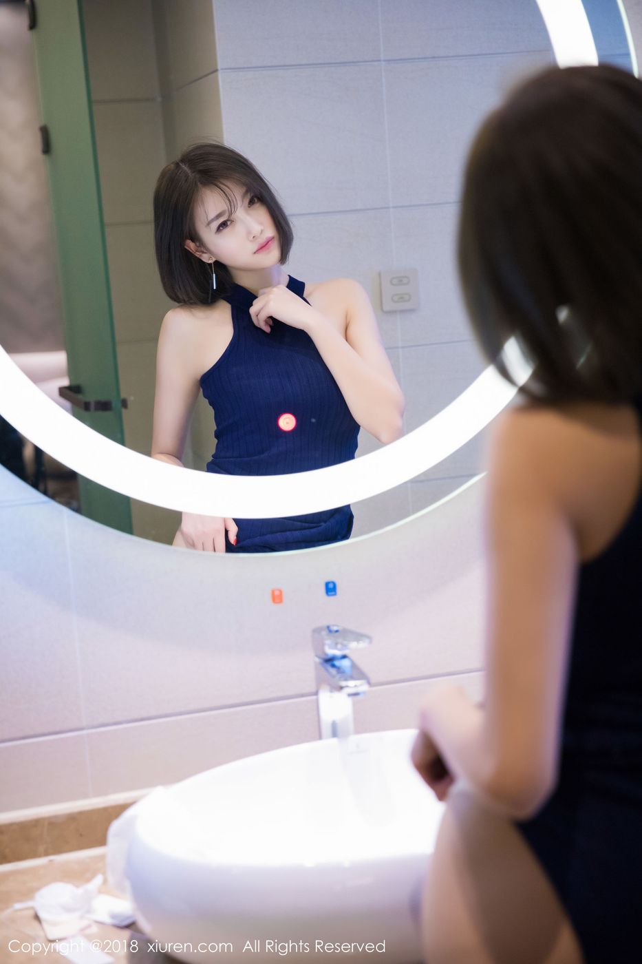 性感女神杨晨晨sugar蓝色礼服白衬衫内衣诱惑撩人写真