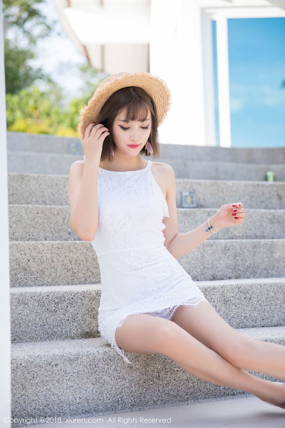 旗袍美女杨晨晨sugar雪白美胸春光乍泄甲米旅拍
