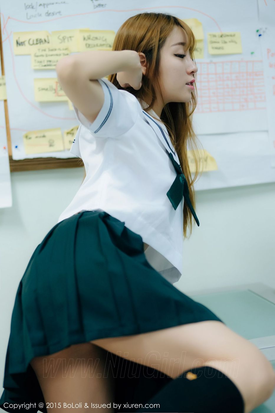 美女模特王雨纯JK水手服学生妹制服诱惑写真