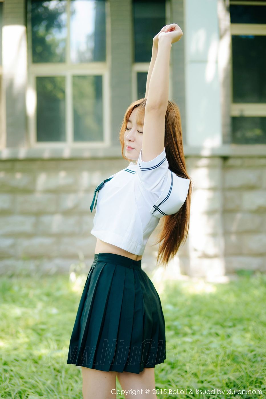 美女模特王雨纯JK水手服学生妹制服诱惑写真