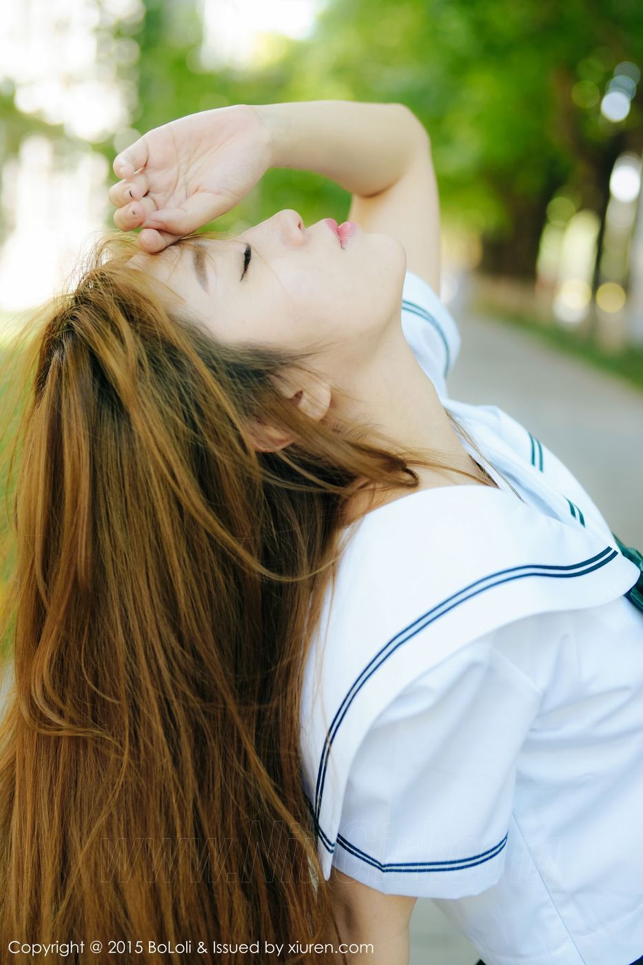 美女模特王雨纯JK水手服学生妹制服诱惑写真