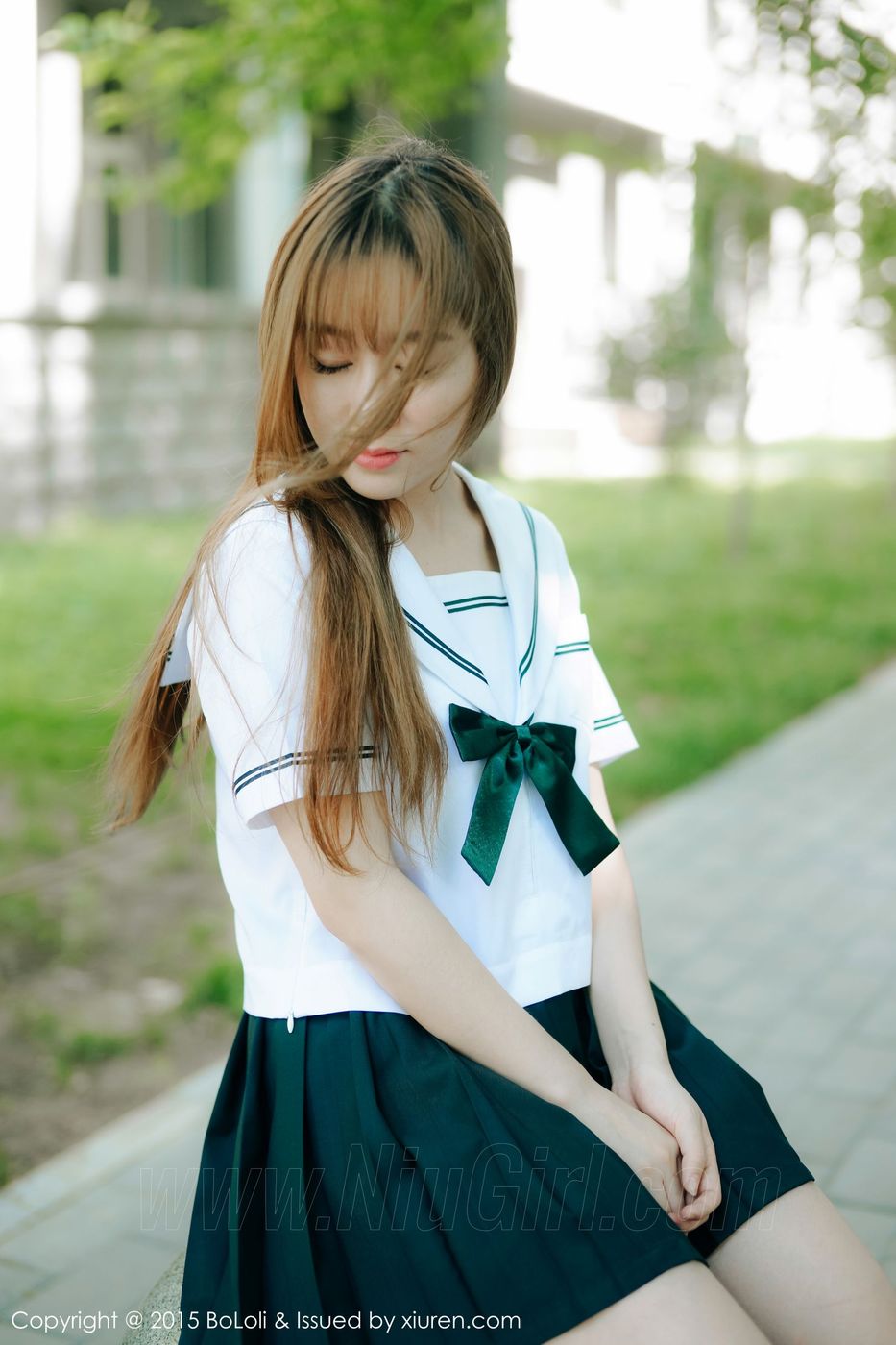 美女模特王雨纯JK水手服学生妹制服诱惑写真