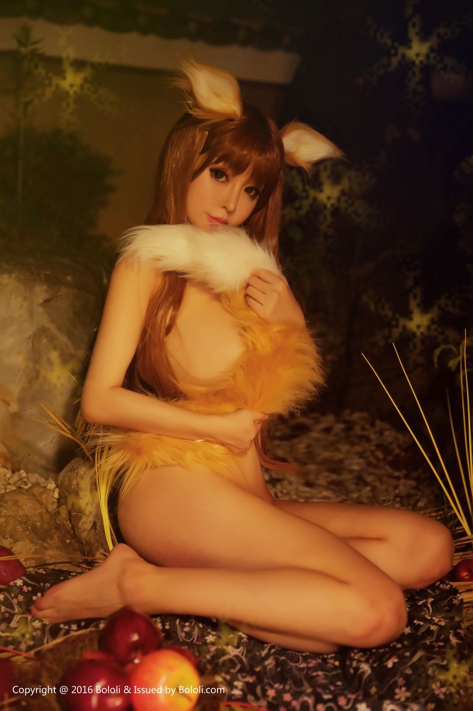 波萝社美女模特王雨纯COS掌控丰收的贤狼赫萝美图