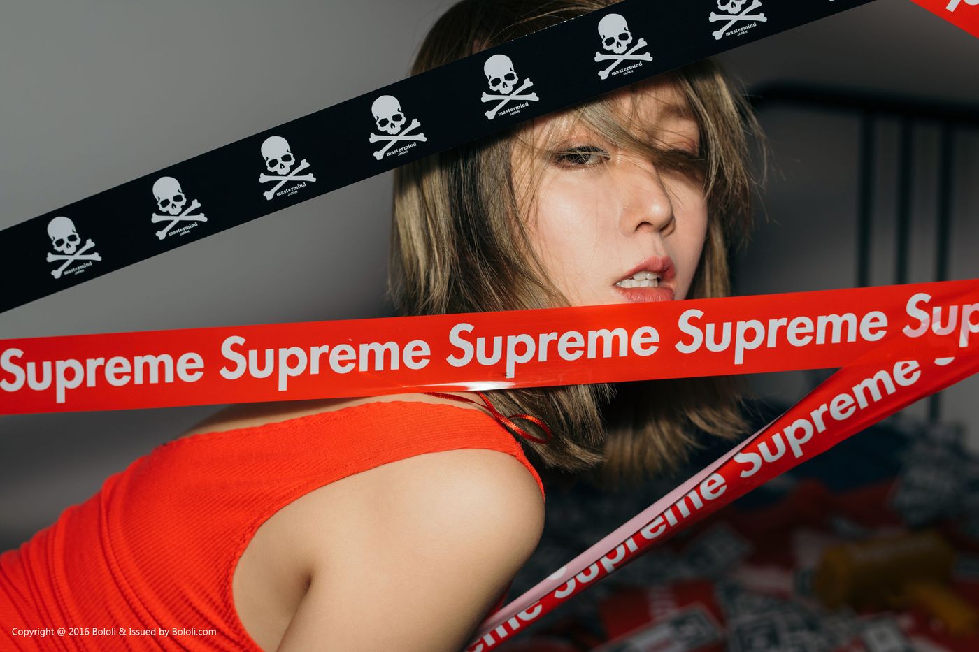 美女模特王雨纯红色诱惑连体衣Superme Vol.133