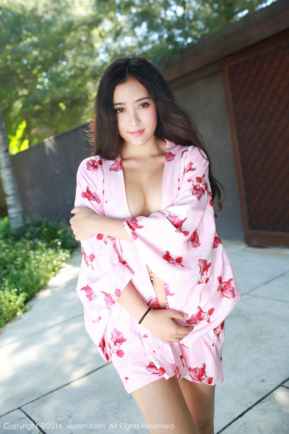 性感女神Manuela玛鲁娜和服系列COS小恶魔巴厘岛旅拍
