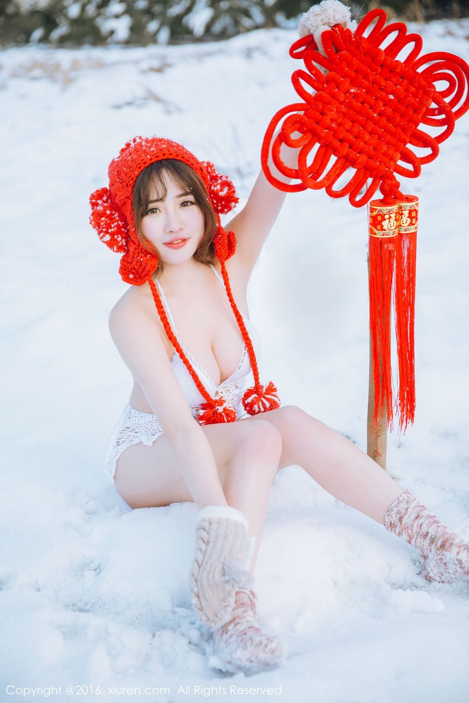 性感女神徐cake新春雪地巨乳内衣诱惑套图 No.484