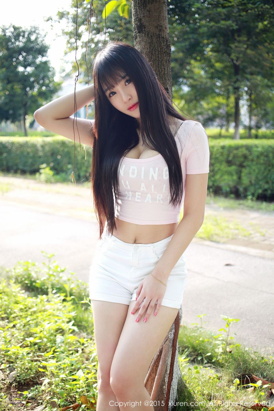 极品美女模特夏瑶baby广州大学城清新外拍 No.345