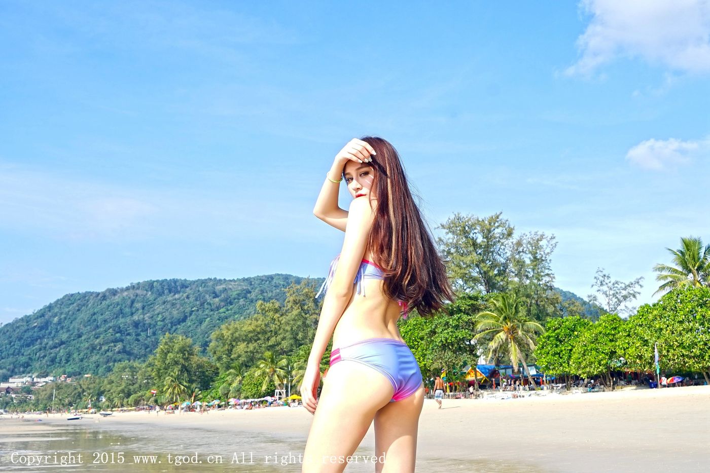 美女模特Cheryl青树沙滩比基尼内衣诱惑普吉岛旅拍第四刊