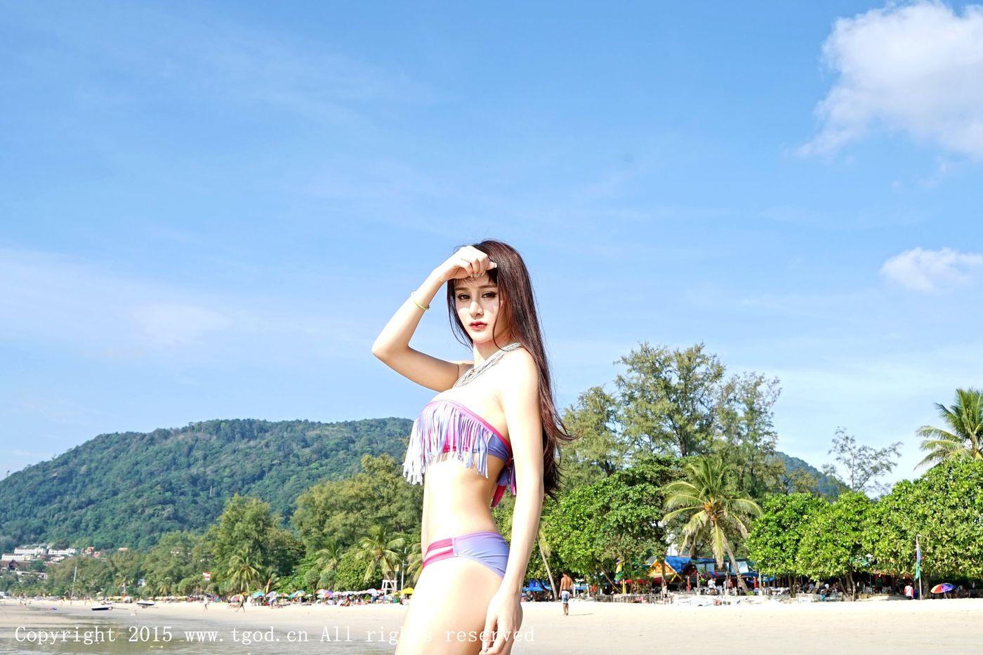 美女模特Cheryl青树沙滩比基尼内衣诱惑普吉岛旅拍第四刊