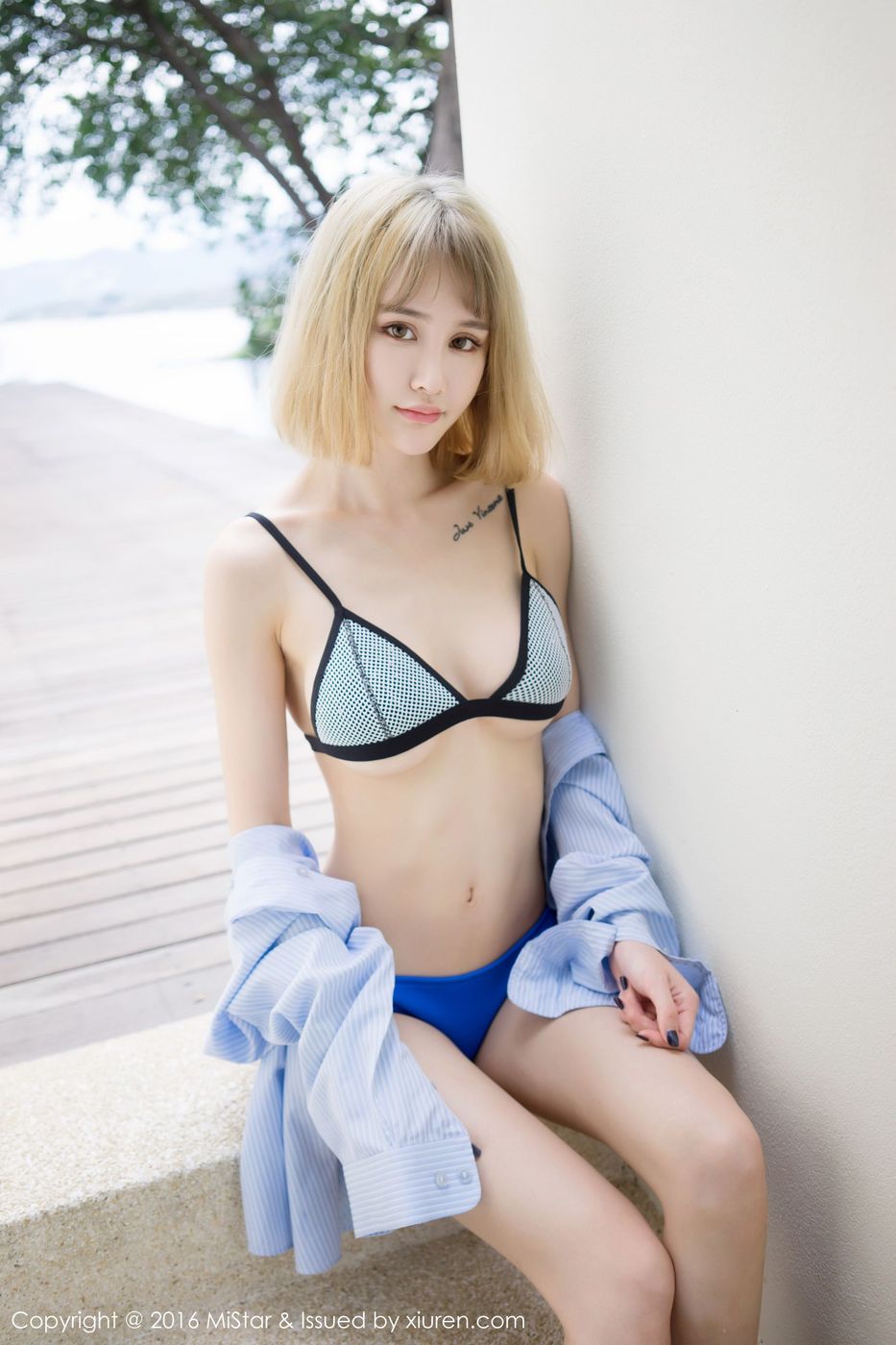 [MiStar魅妍社] 金发美女Cheryl青树比基尼内衣诱惑苏梅岛旅拍