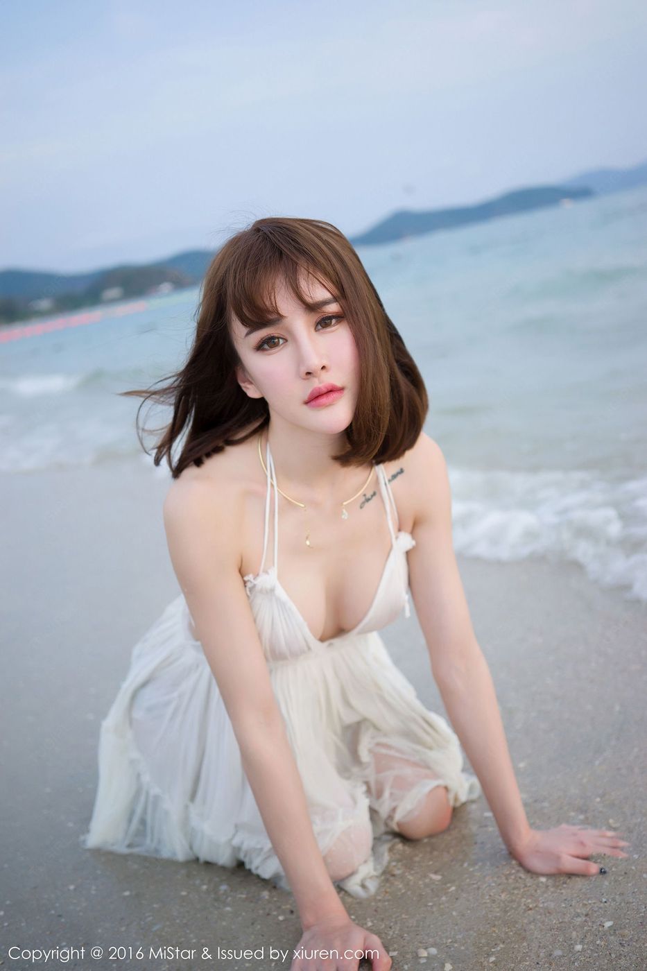性感嫩模Cheryl青树兰清新爆乳湿身诱惑卡威沙滩写真 Vol.110