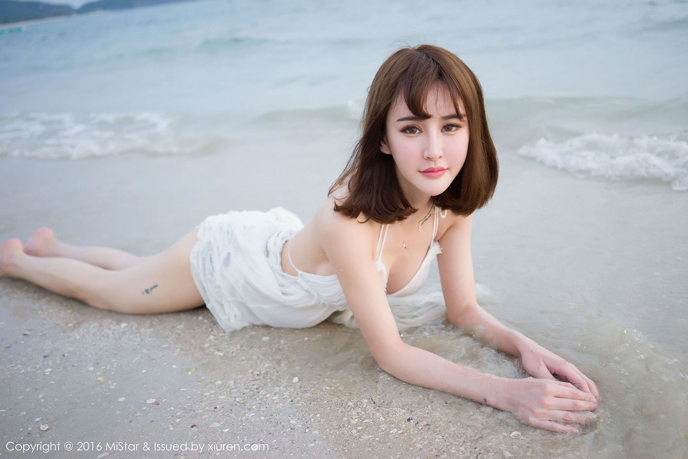 性感嫩模Cheryl青树兰清新爆乳湿身诱惑卡威沙滩写真 Vol.110