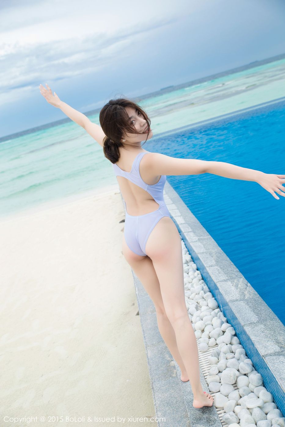 性感女神许诺Sabrina海边比基尼连体装马尔代夫旅拍第3套 VOL.064