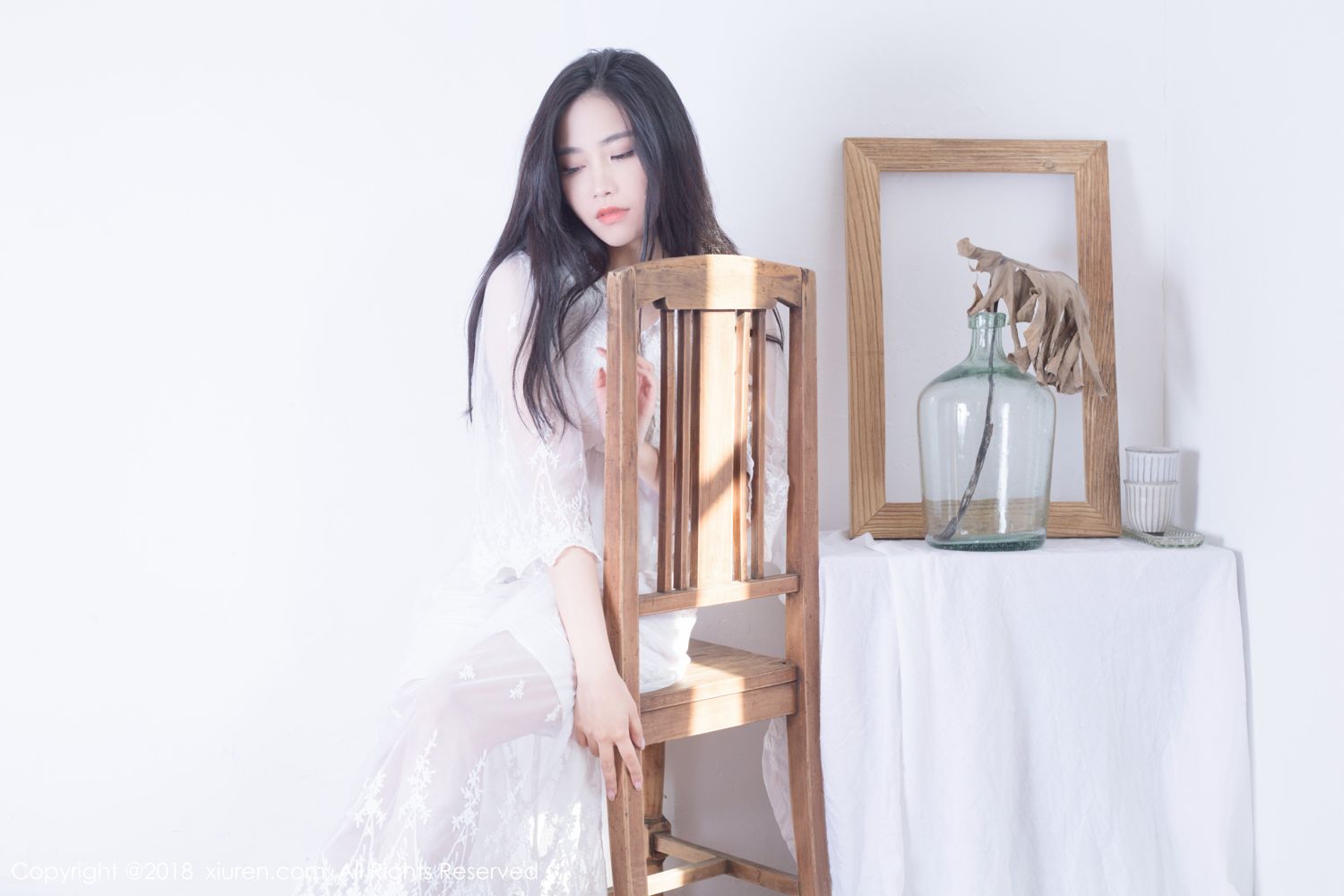 宅男女神许诺Sabrina清新薄纱早安女友写真 No.1024