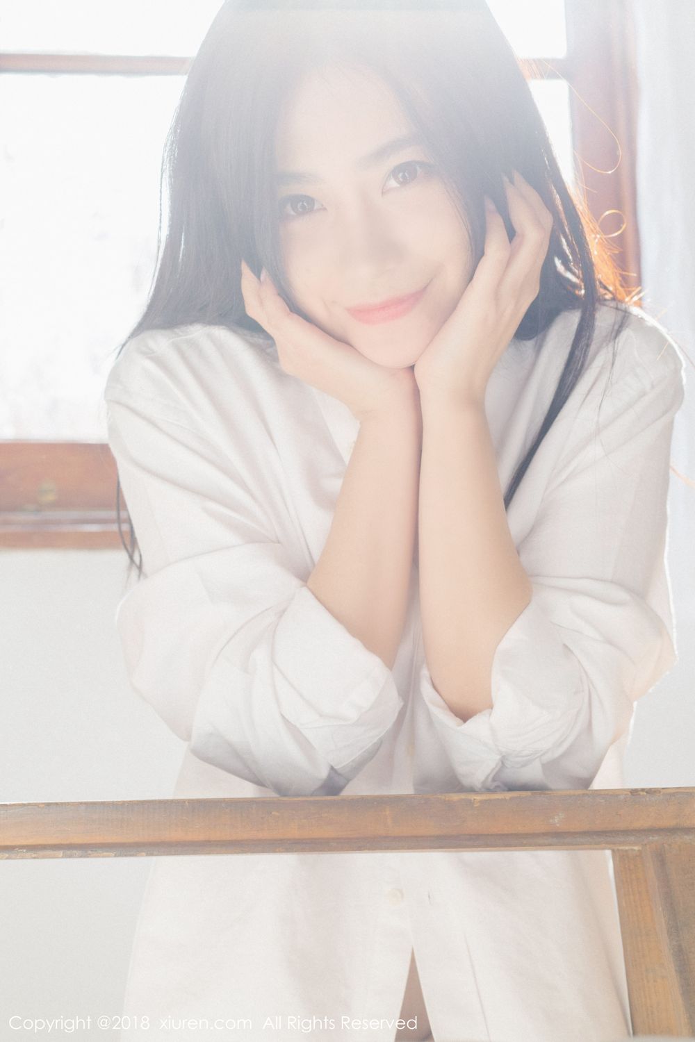 宅男女神许诺Sabrina清新薄纱早安女友写真 No.1024