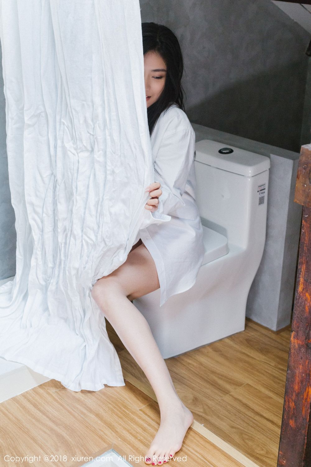 宅男女神许诺Sabrina清新薄纱早安女友写真 No.1024