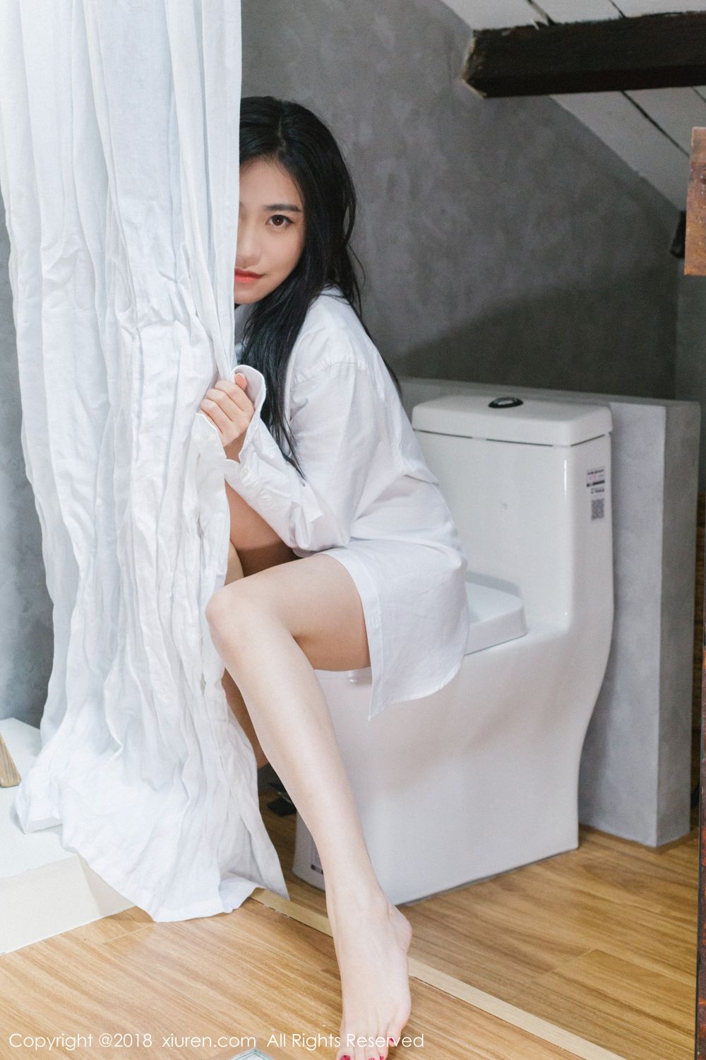宅男女神许诺Sabrina清新薄纱早安女友写真 No.1024